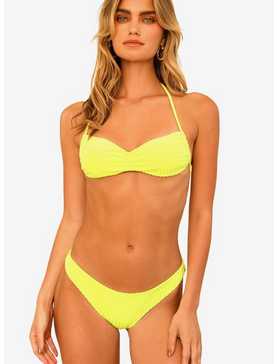 Dippin' Daisy's Christina Tie Bandeau Swim Top Neon Yellow, , hi-res