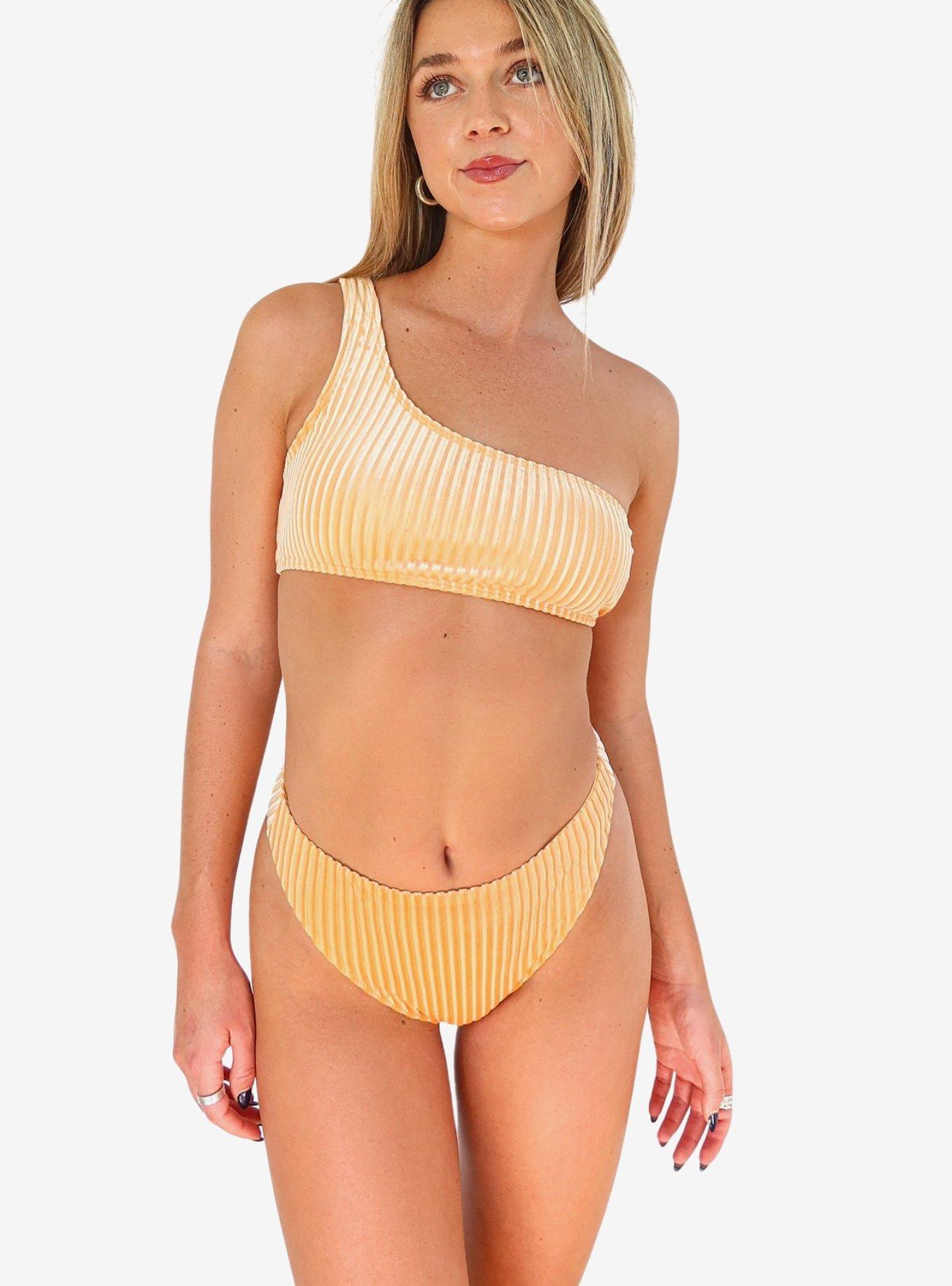 Dippin' Daisy's Seashore Cheeky High Waisted Swim Bottom Golden Hour, , hi-res