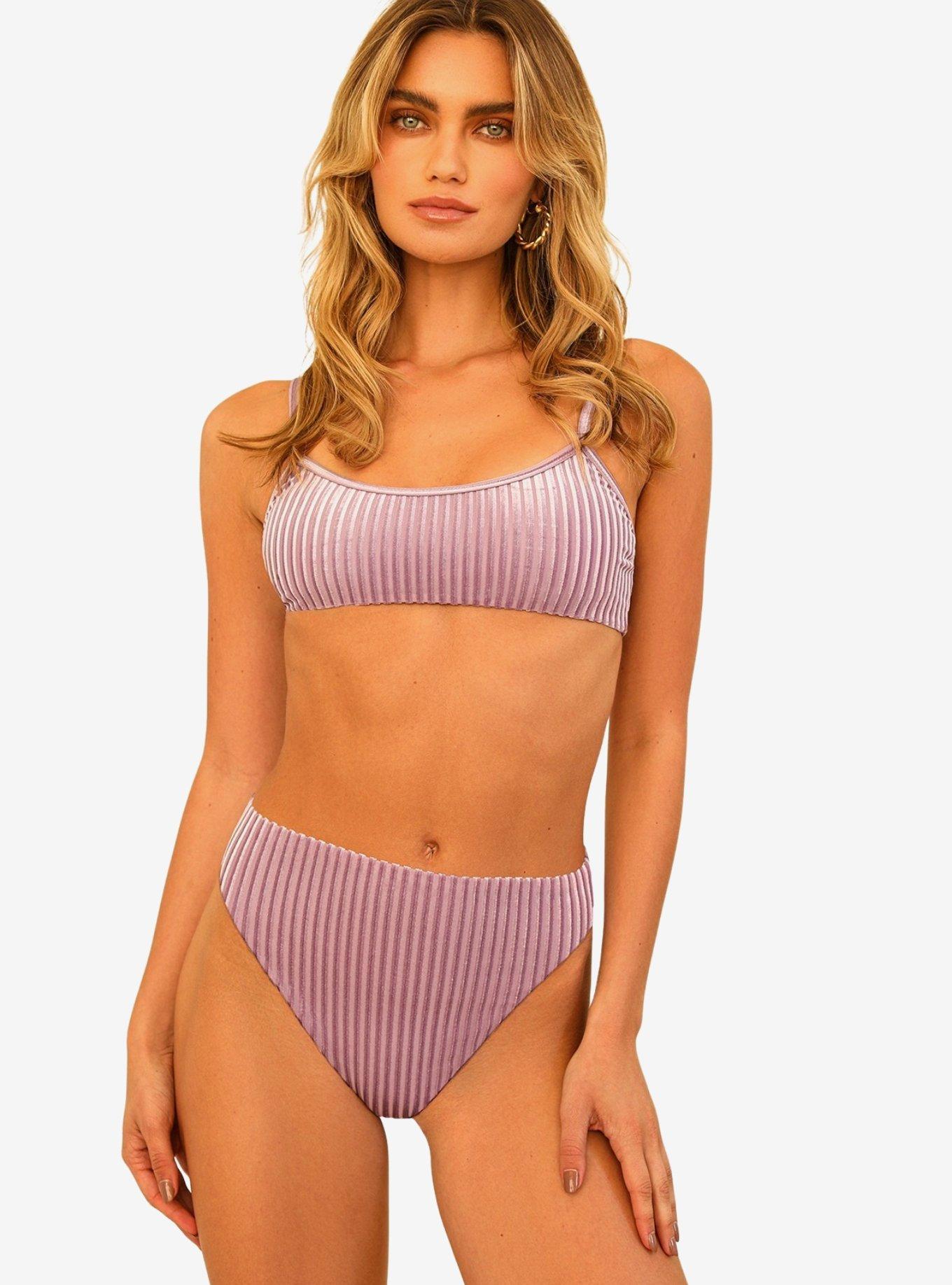 Dippin' Daisy's Seashore Cheeky High Waisted Swim Bottom Ultraviolet, PURPLE, hi-res