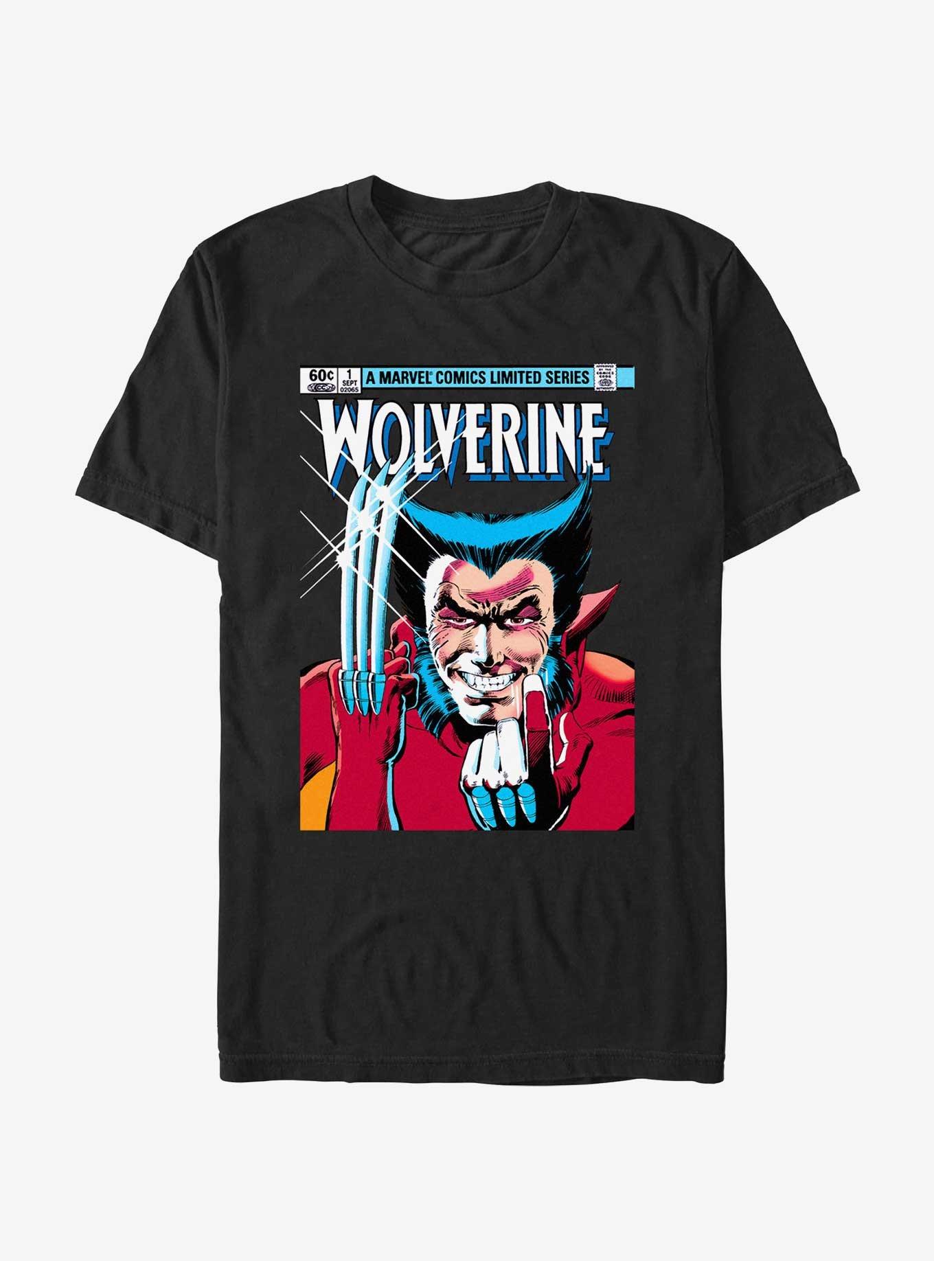 Wolverine 1st Issue Comic Cover T-Shirt, BLACK, hi-res