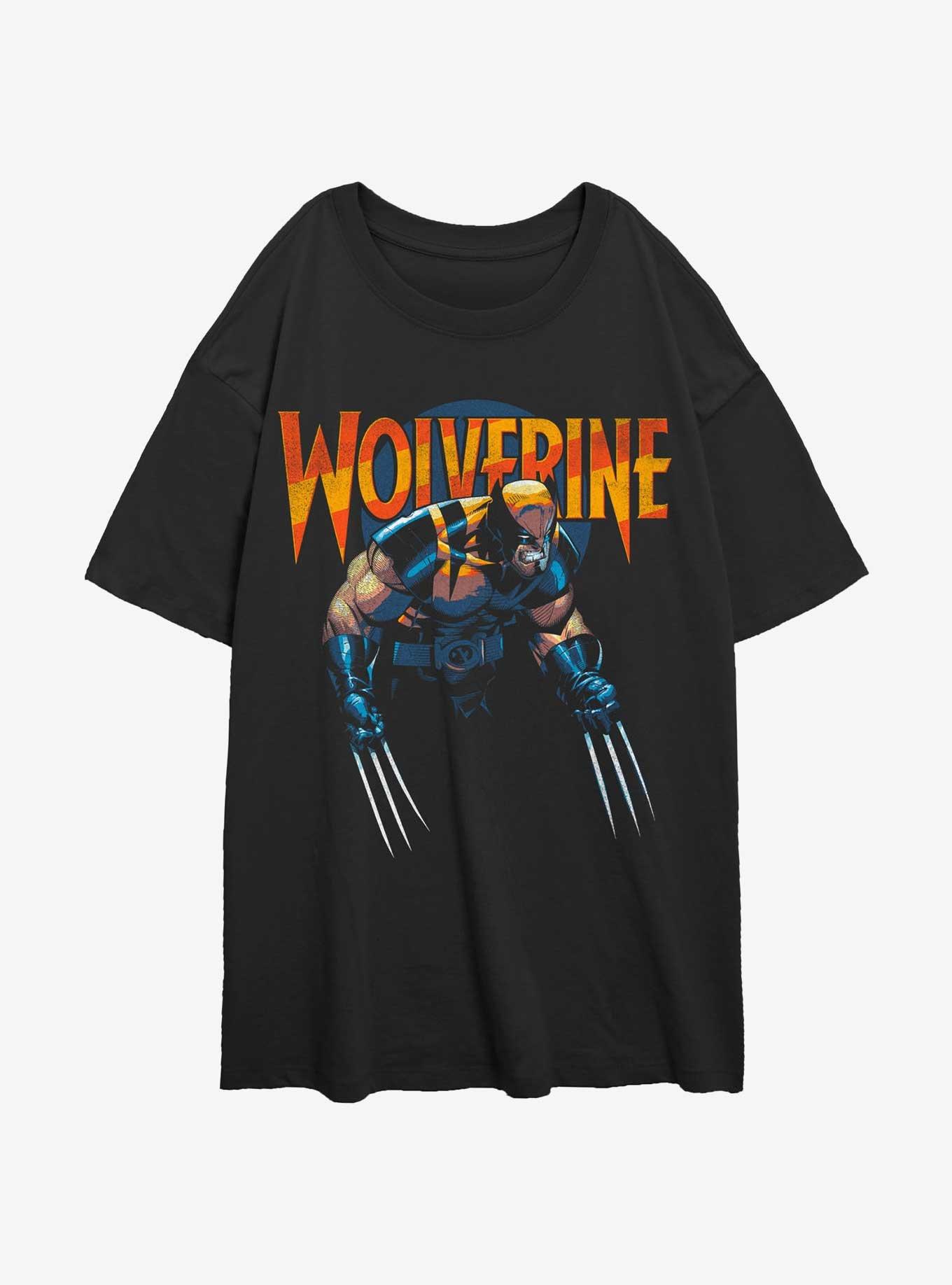 Wolverine Dark Wolverine Girls Oversized T-Shirt, BLACK, hi-res