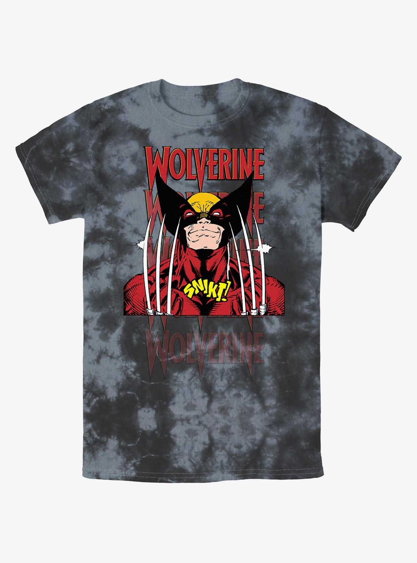 Wolverine Shiny Claws Tie-Dye T-Shirt, BLKCHAR, hi-res