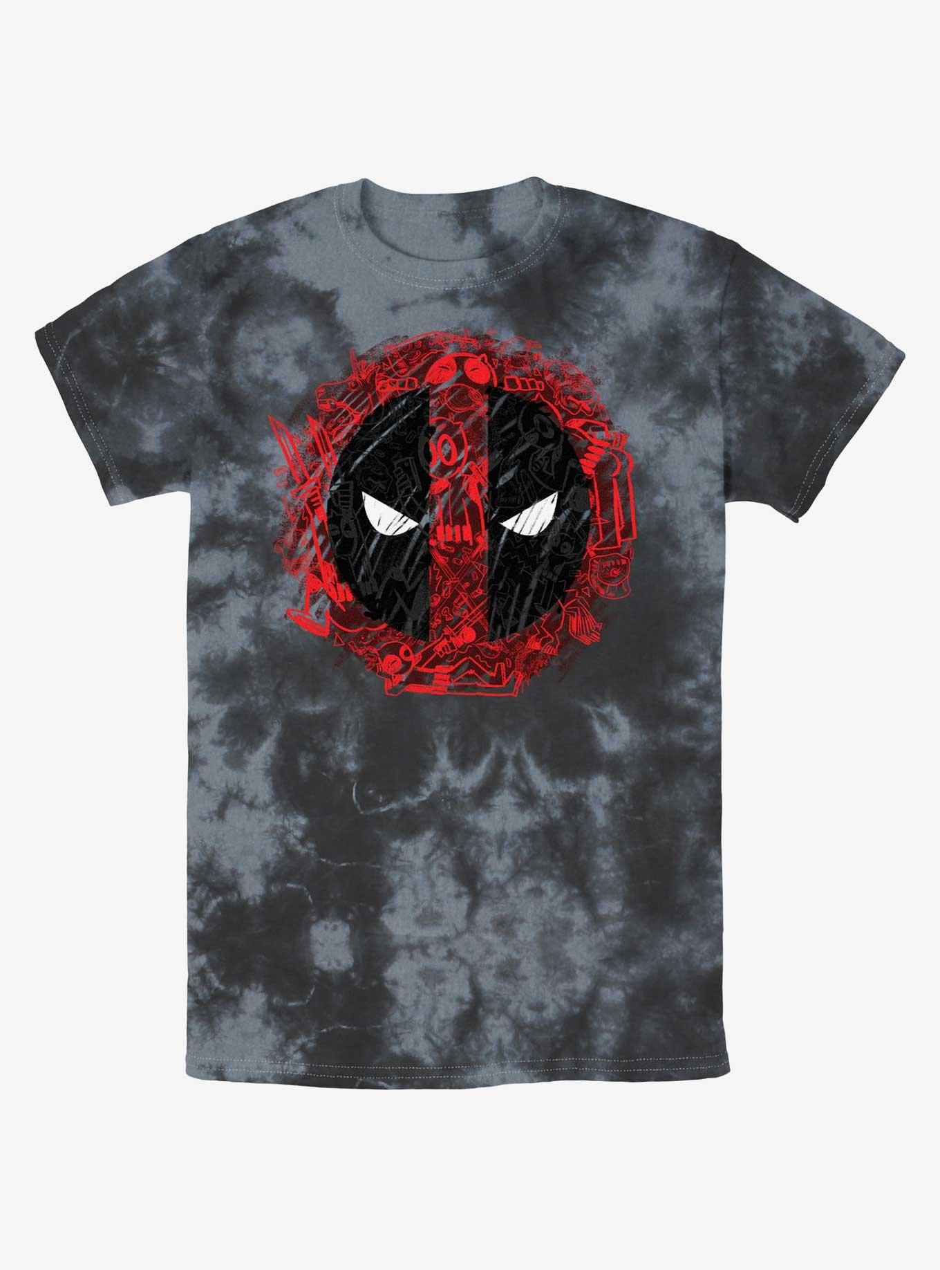 Marvel Deadpool Evil Eye Icons Tie-Dye T-Shirt, , hi-res