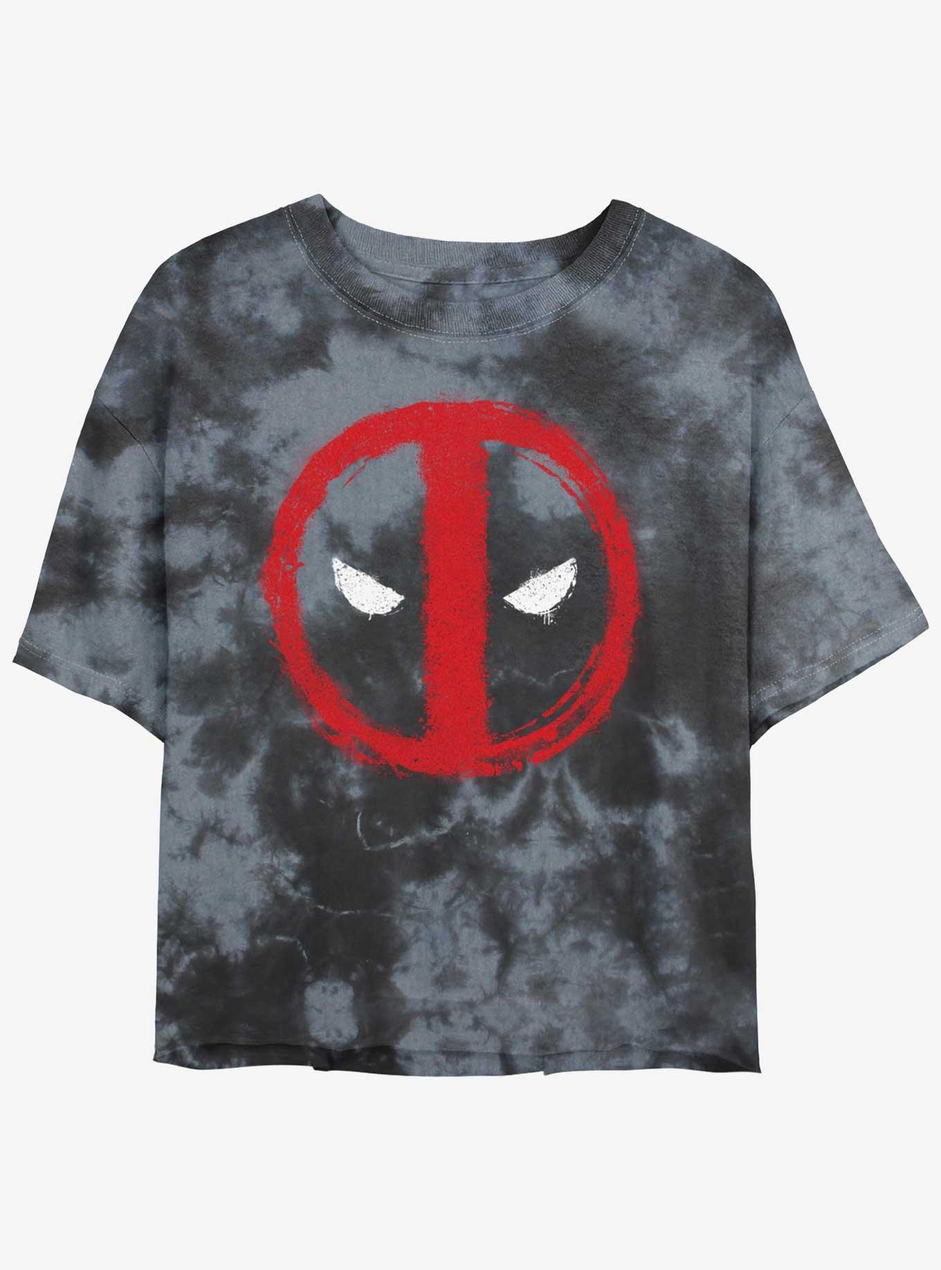 Marvel Deadpool Chalk Evil Eye Womens Tie-Dye Crop T-Shirt, , hi-res