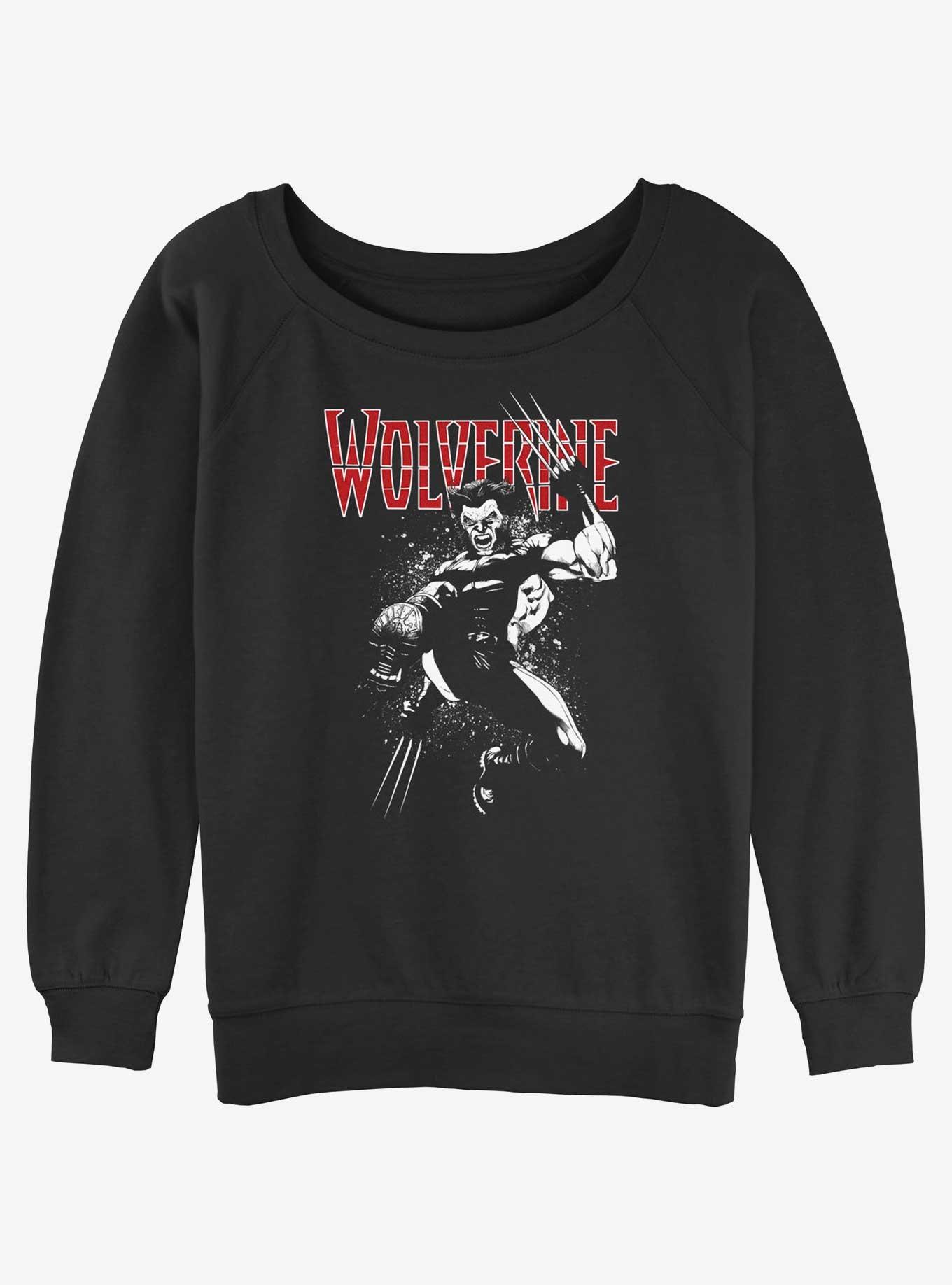 Wolverine Jump Tour Womens Slouchy Sweatshirt, BLACK, hi-res