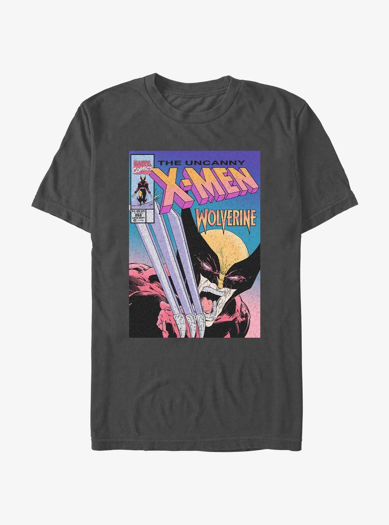 Wolverine The Uncanny X-Men Comic Cover T-Shirt, CHARCOAL, hi-res