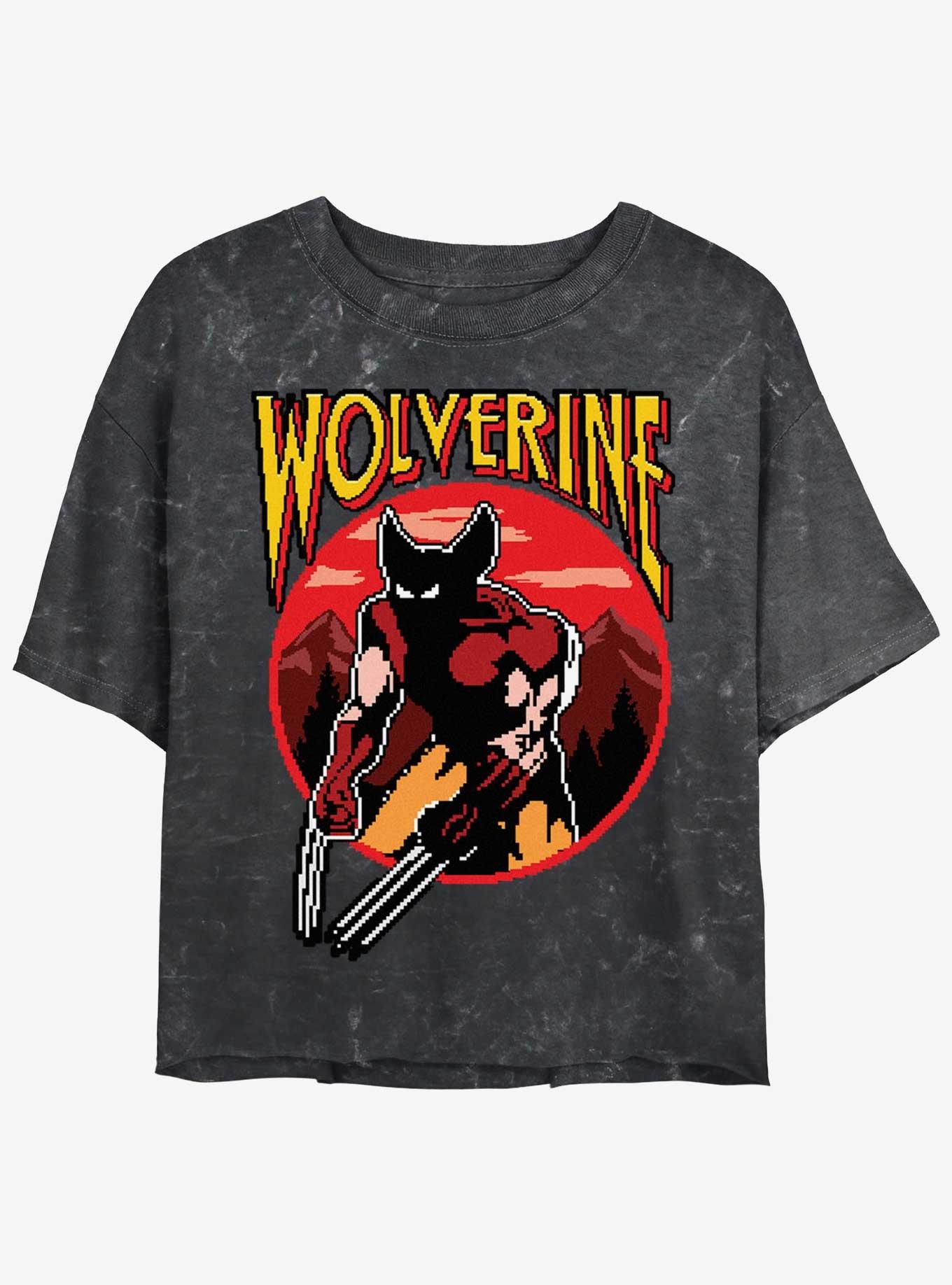 Wolverine Pixel Wolverine Womens Mineral Wash Crop T-Shirt, , hi-res