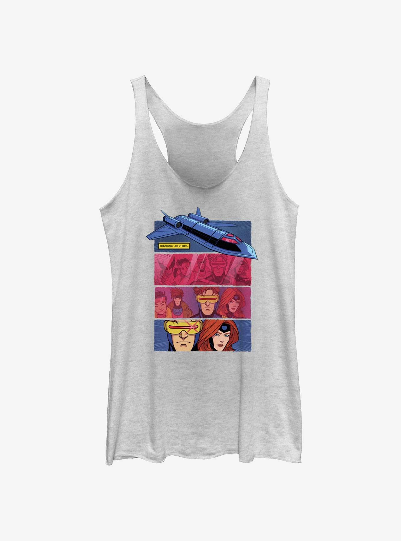 Marvel X-Men '97 All Team Womens Tank Top, WHITE HTR, hi-res