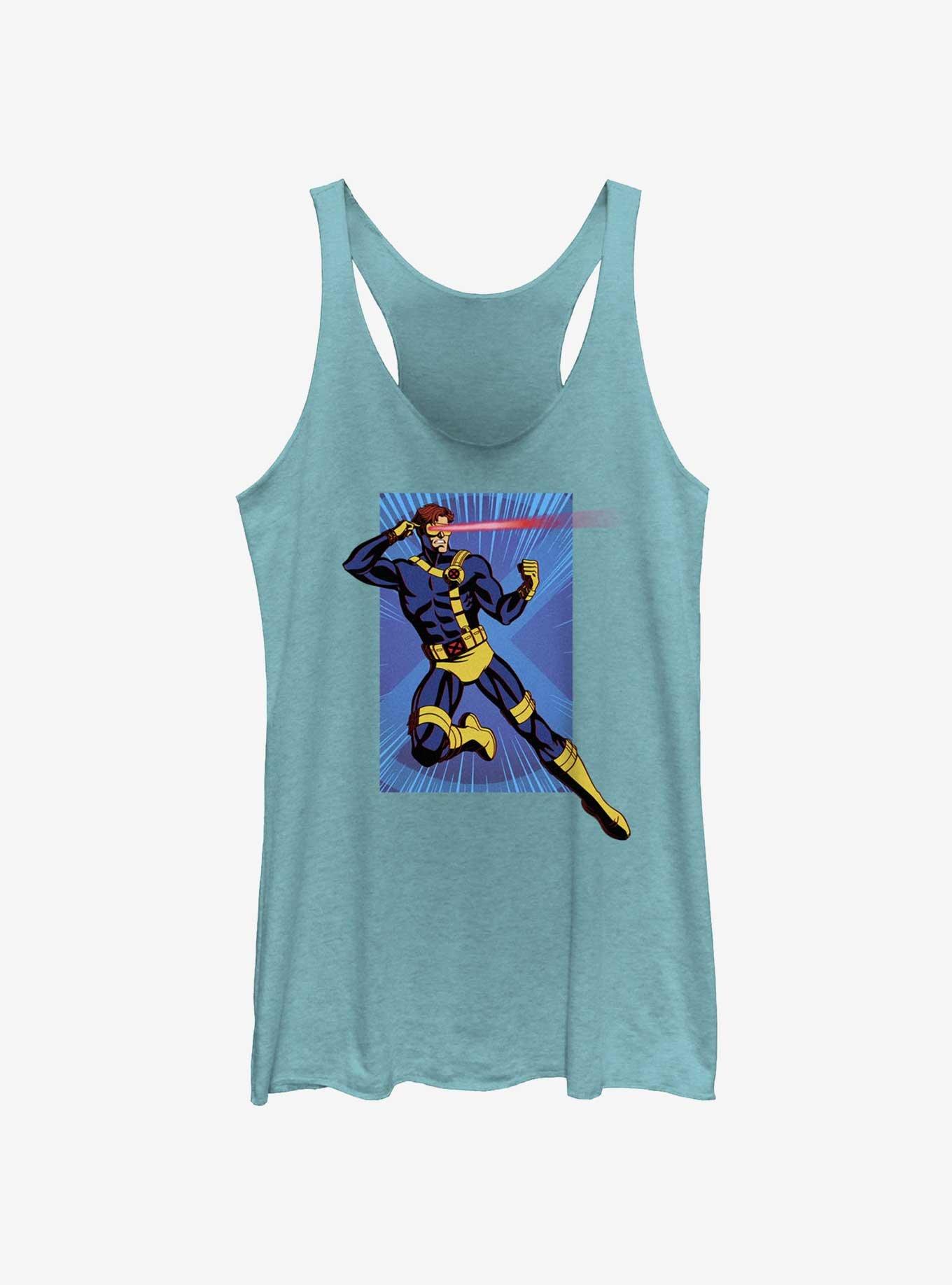 Marvel X-Men '97 Cyclops Attack Womens Tank Top, TAHI BLUE, hi-res