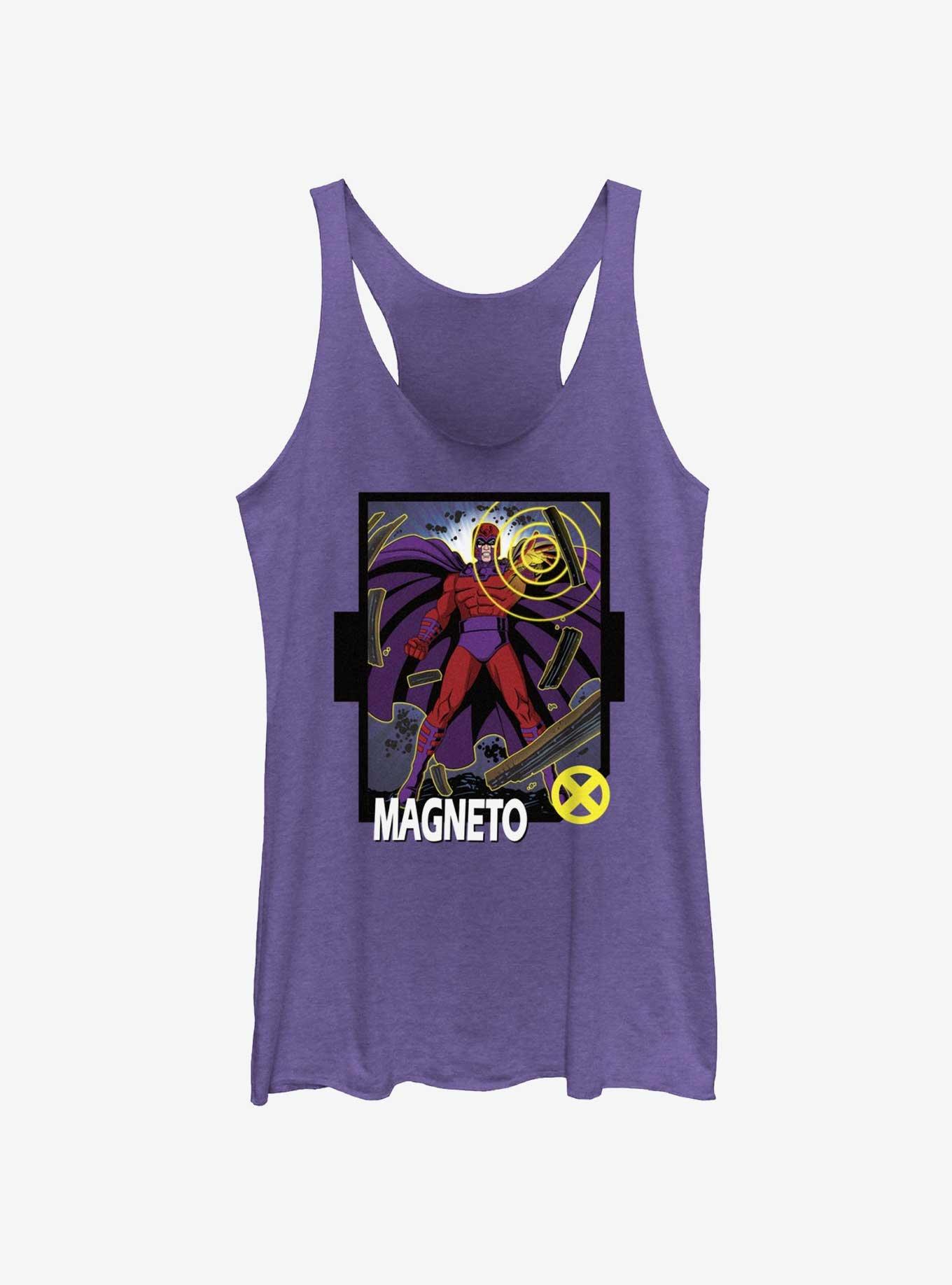 Marvel X-Men '97 Magneto Card Womens Tank Top, PUR HTR, hi-res
