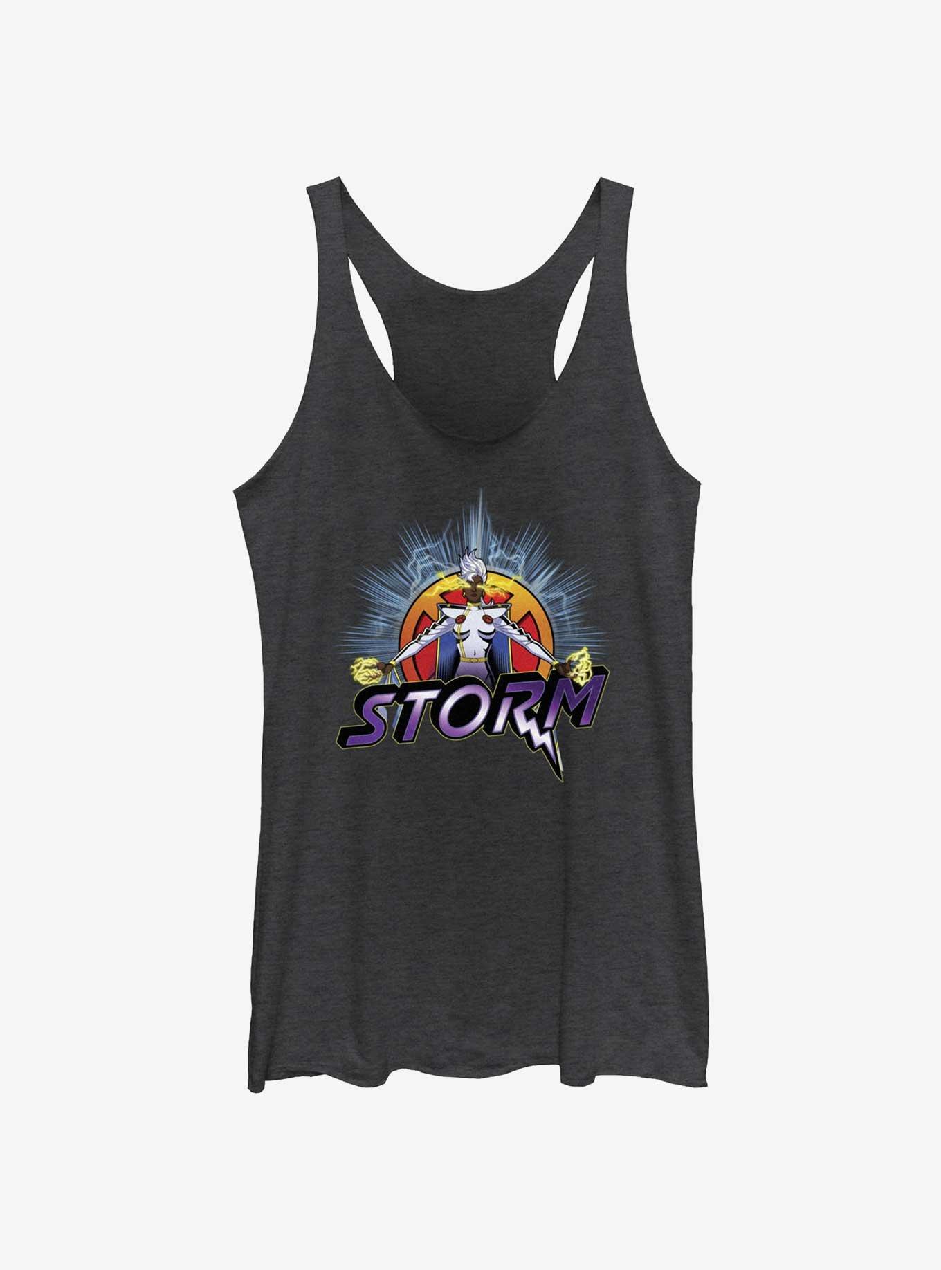 Marvel X-Men '97 Storm Super Power Womens Tank Top, BLK HTR, hi-res