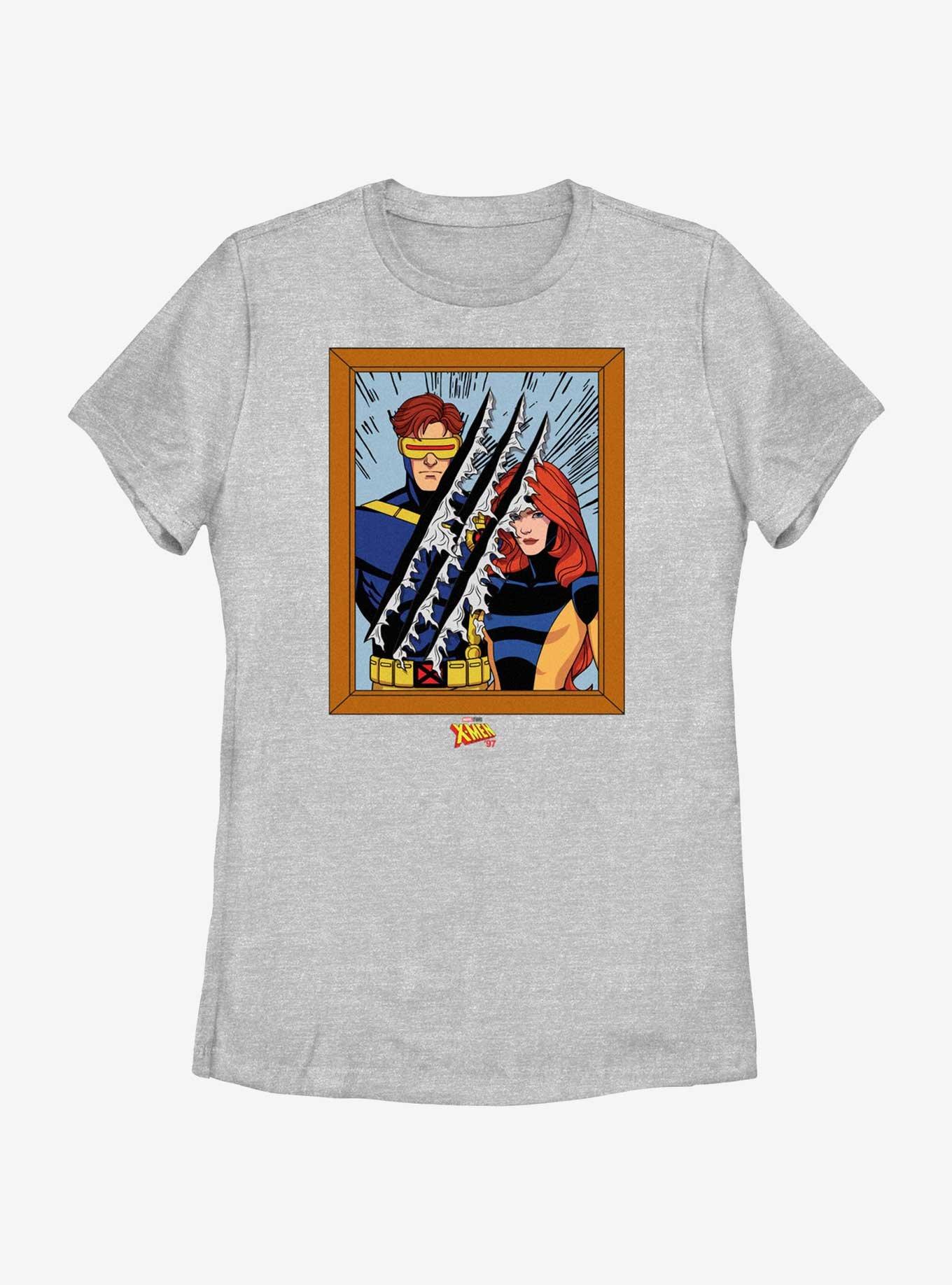 Marvel X-Men '97 Cyclops And Jean Portrait Womens T-Shirt