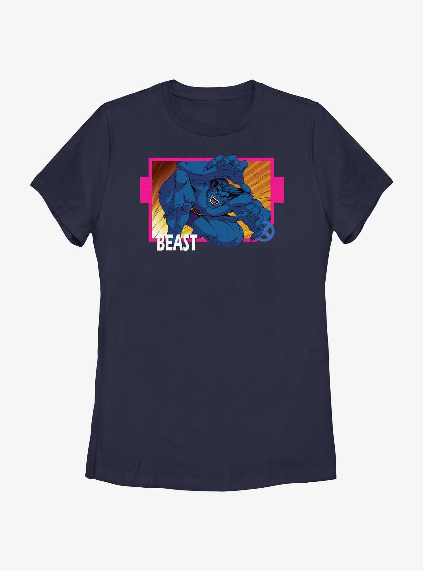 Marvel X-Men '97 Beast Card Womens T-Shirt, NAVY, hi-res