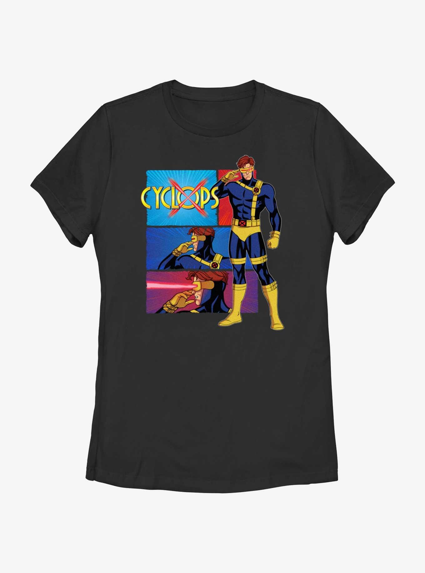 Marvel X-Men '97 Cyclops Poses Womens T-Shirt, BLACK, hi-res