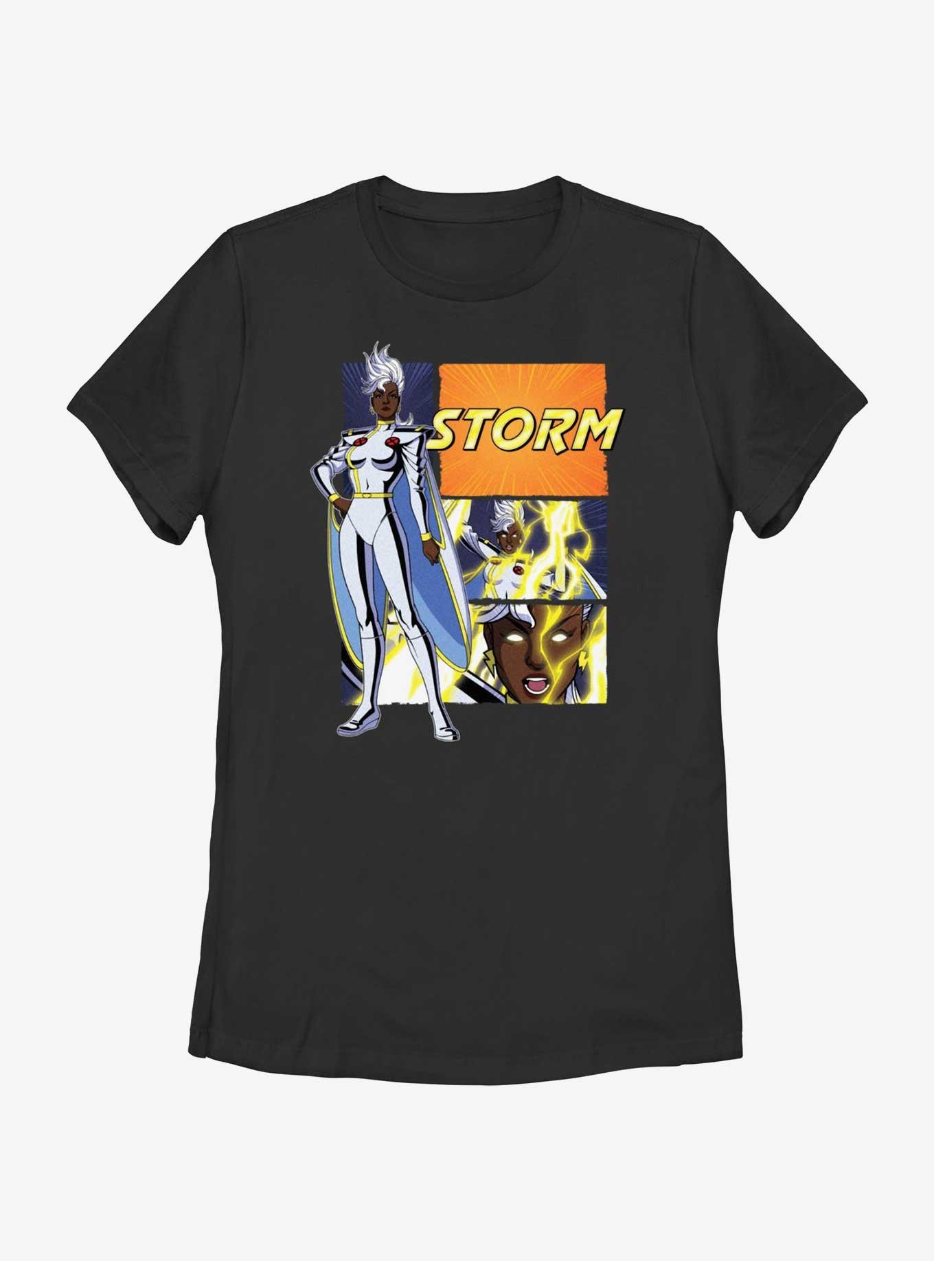 Marvel X-Men '97 Storm Poses Womens T-Shirt, BLACK, hi-res