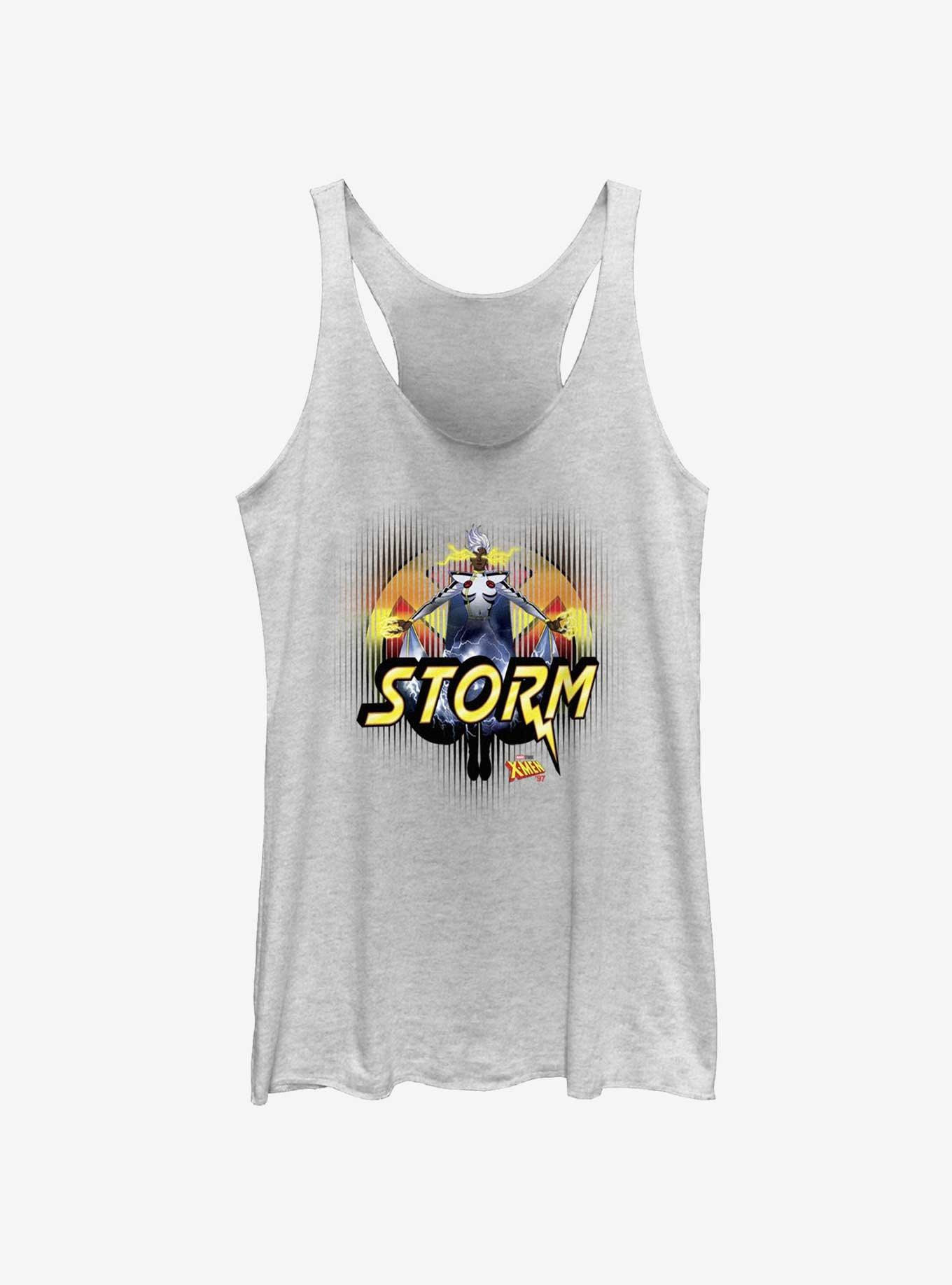 Marvel X-Men '97 Storm Omega Level Threat Womens Tank Top, WHITE HTR, hi-res