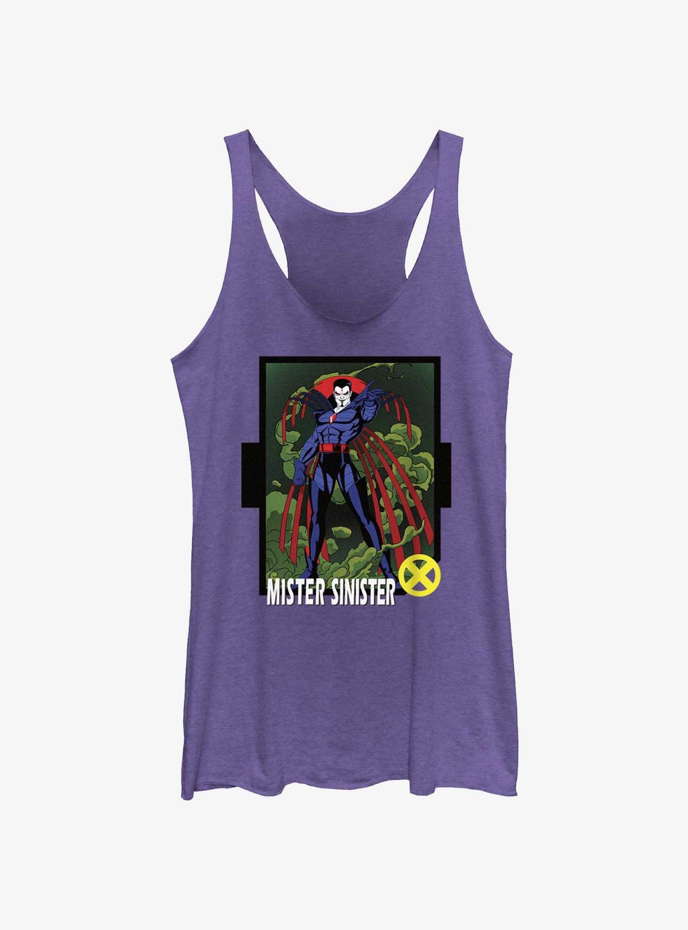 Marvel X-Men '97 Mister Sinister Card Womens Tank Top, PUR HTR, hi-res