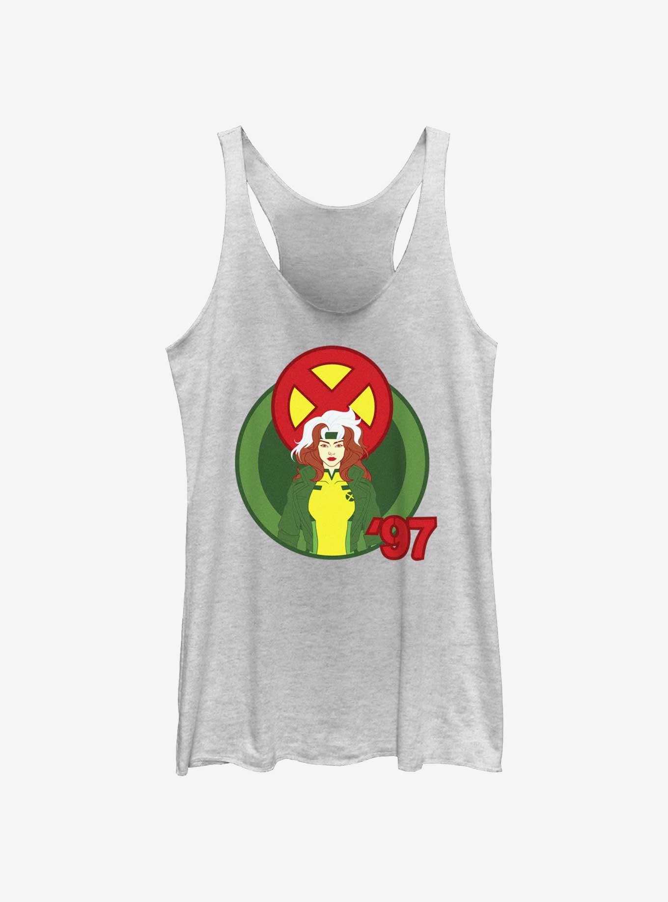 Marvel X-Men '97 Rogue Portrait Womens Tank Top, WHITE HTR, hi-res