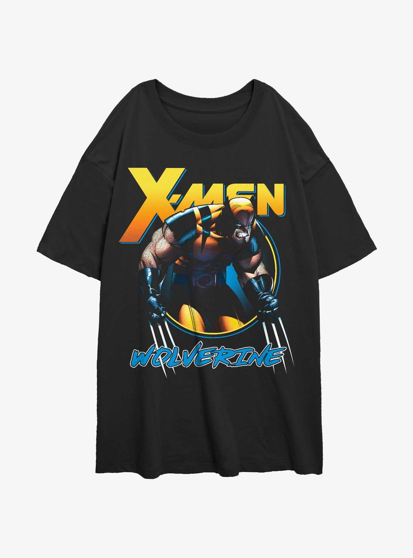 Wolverine Angry Logan Womens Oversized T-Shirt, BLACK, hi-res