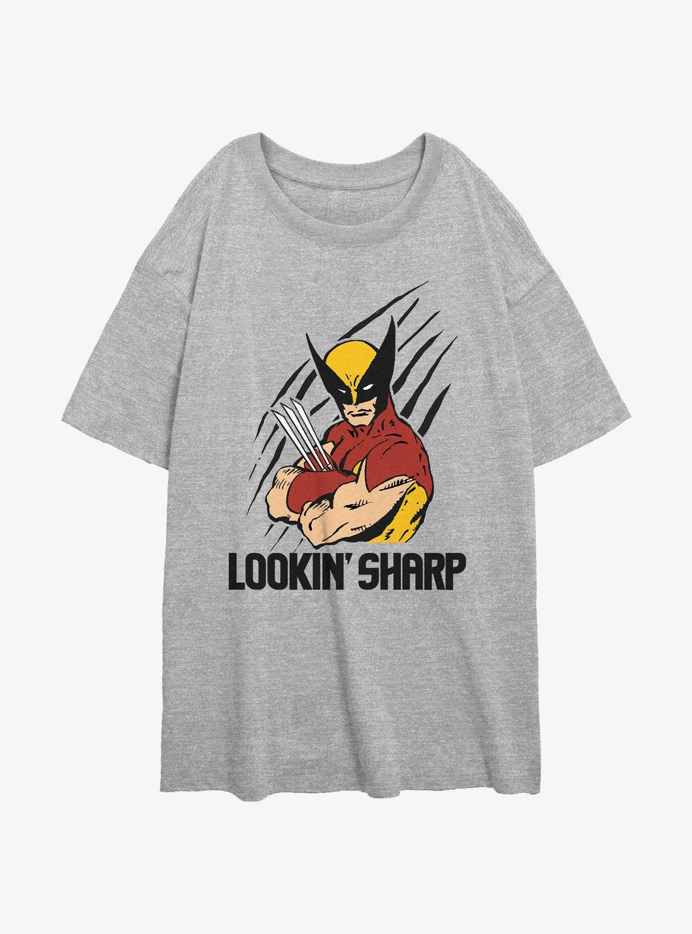 Wolverine Lookin' Sharp Womens Oversized T-Shirt, ATH HTR, hi-res