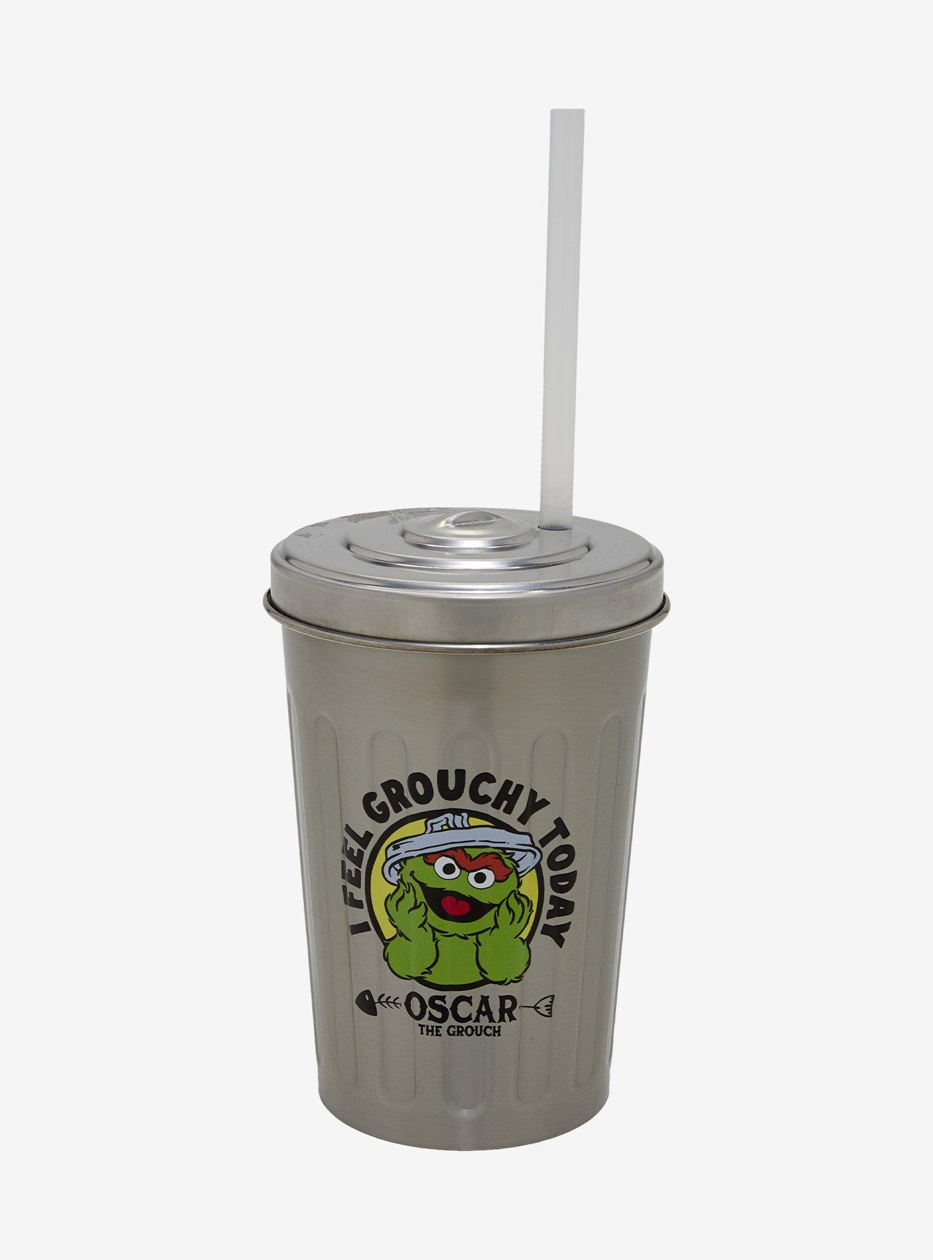 Sesame Street Oscar Trash Can Stainless Steel Travel Cup, , hi-res