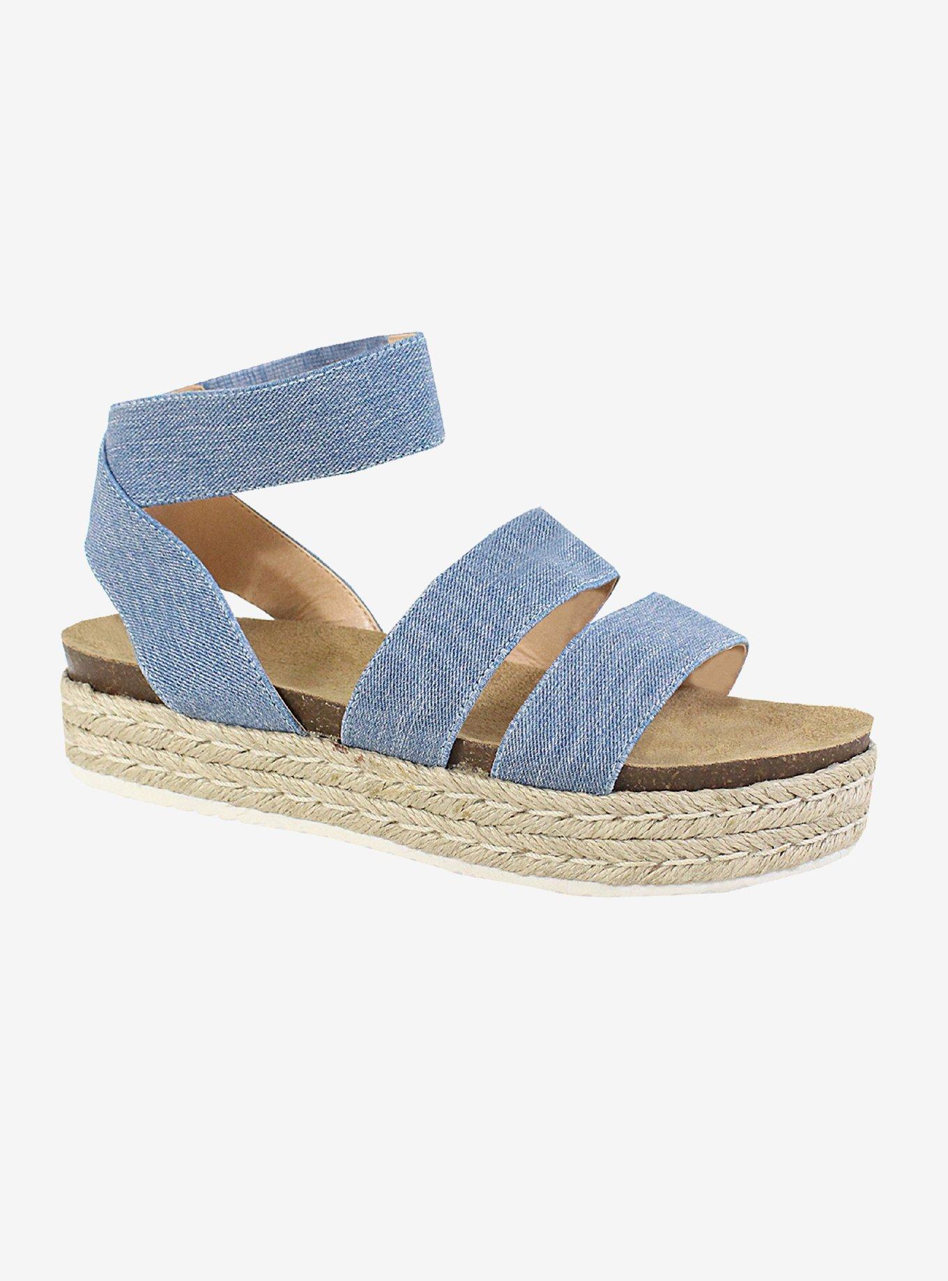 Chiara Denim Espadrille Sandals, DENIM, hi-res