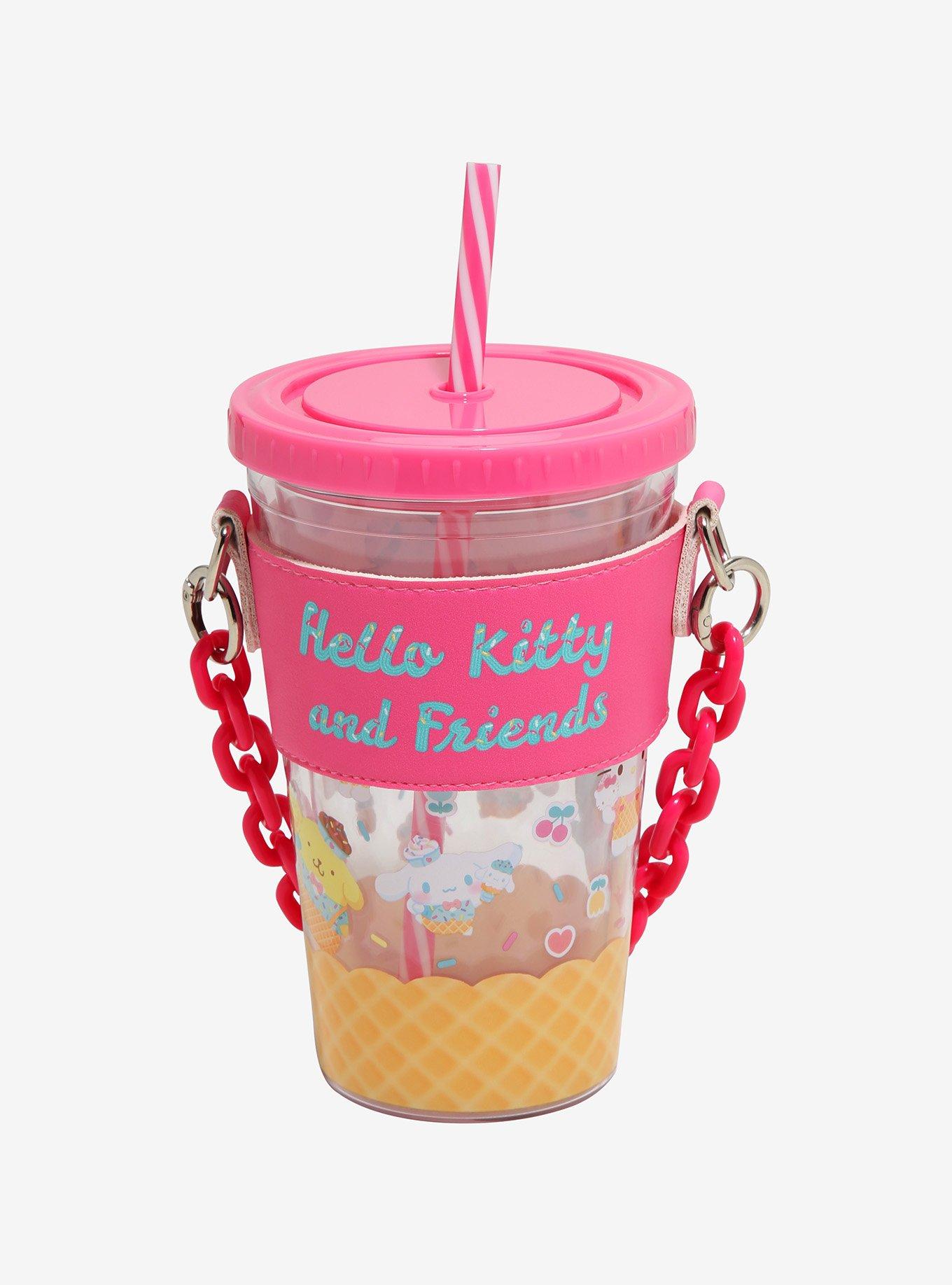 Hello Kitty And Friends Ice Cream Acrylic Travel Cup With Holder, , hi-res