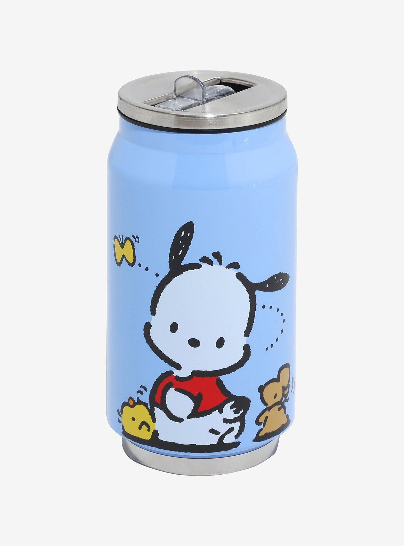 Pochacco & Friends Blue Soda Can Water Bottle, , hi-res