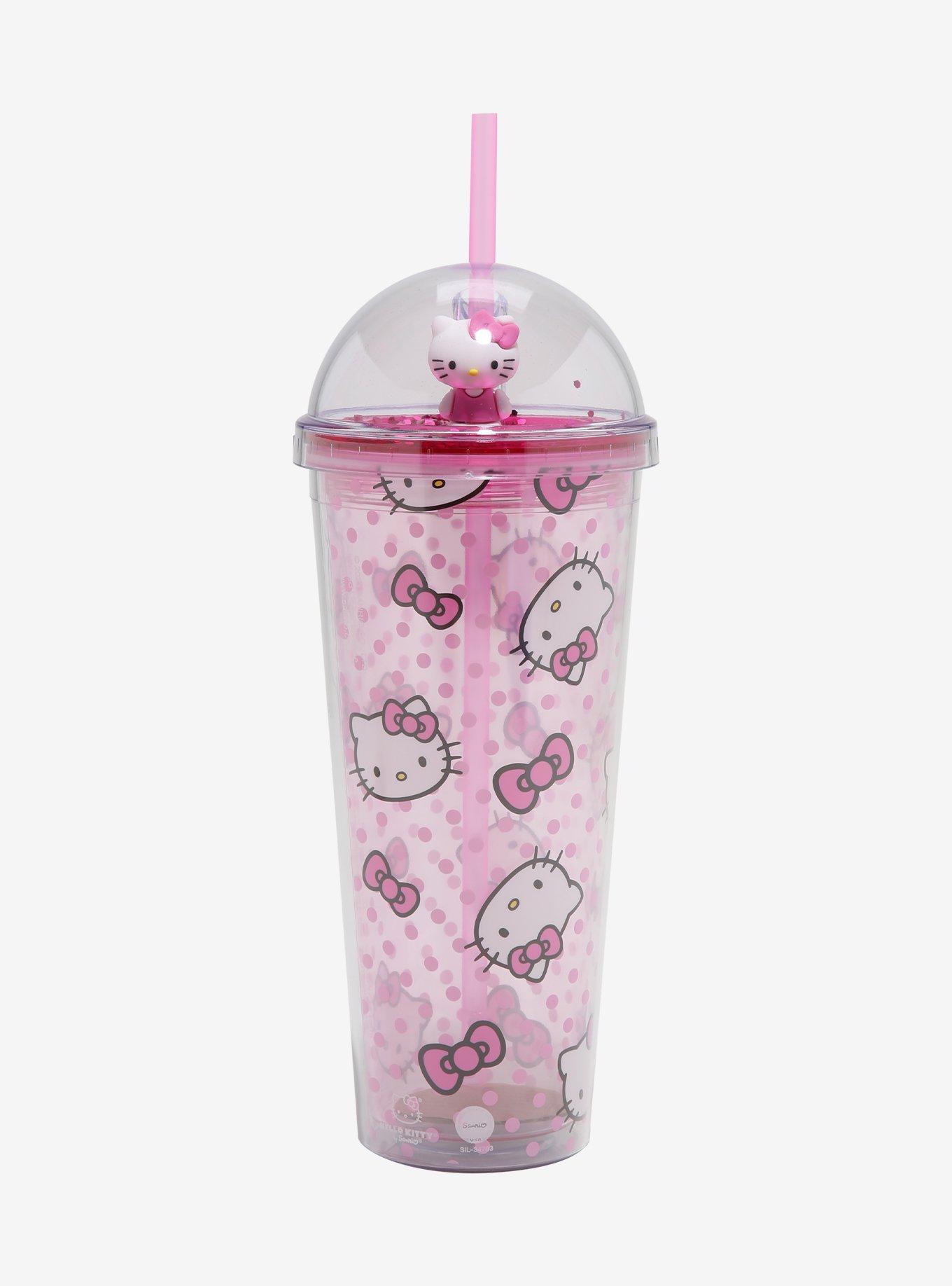 Hello Kitty Polka Dot Dome Acrylic Travel Cup, , hi-res