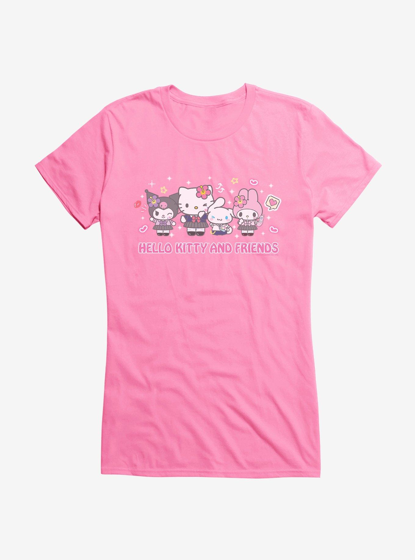 Hello Kitty & Friends Kogyaru Group Girls T-Shirt, CHARITY PINK, hi-res