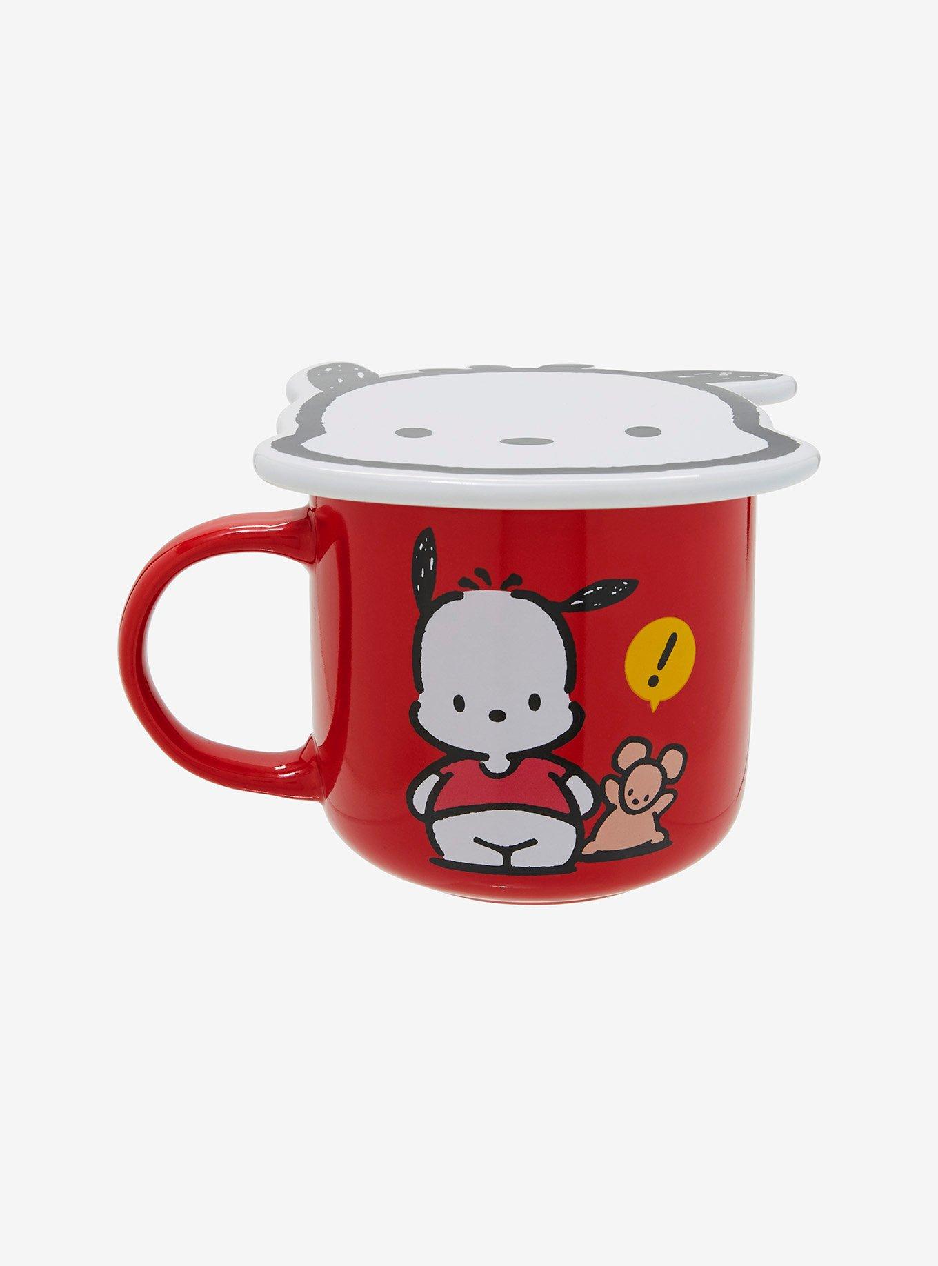 Pochacco Red Mug With Lid, , hi-res