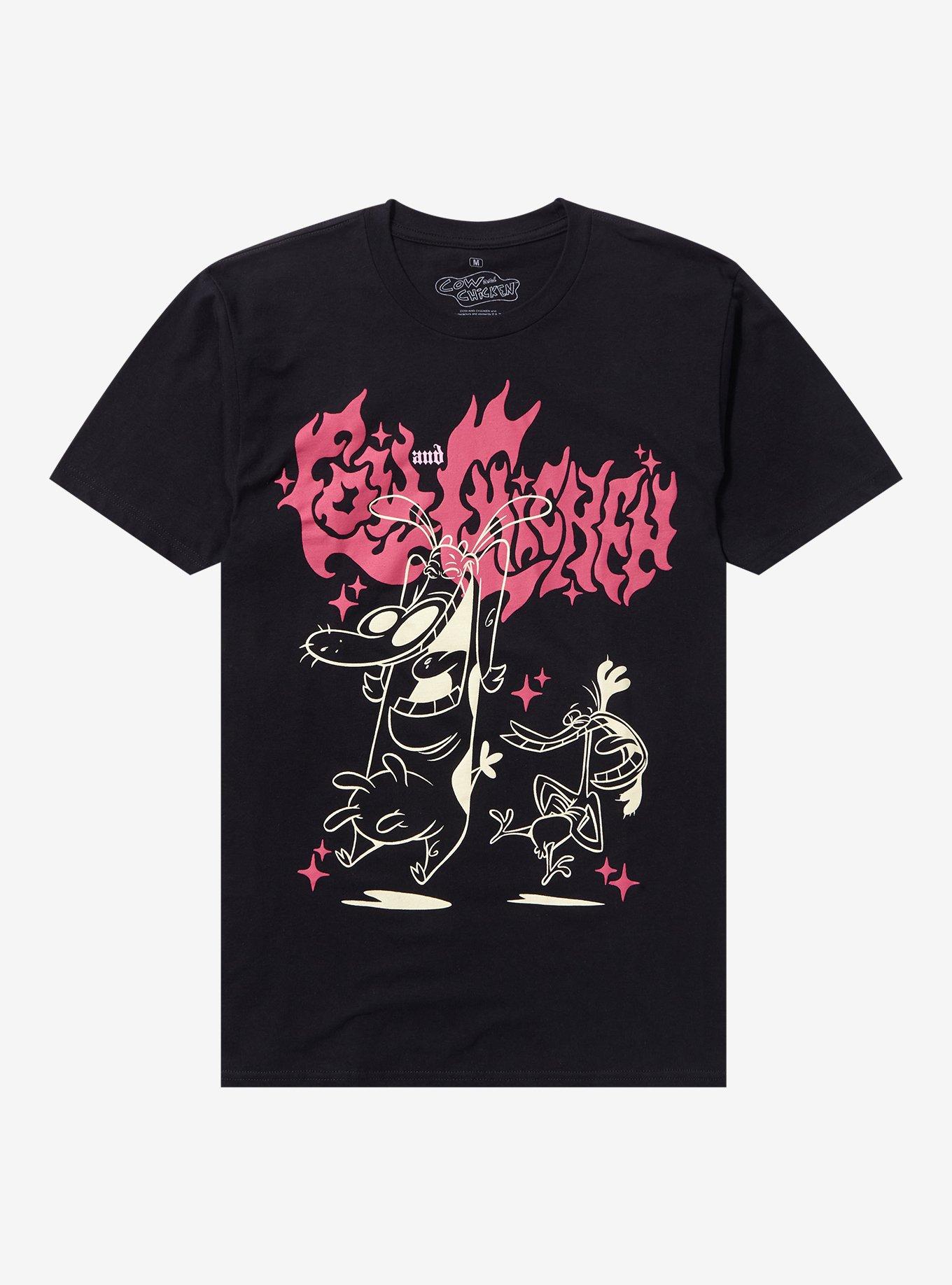 Cow And Chicken Duo Metal T-Shirt, , hi-res