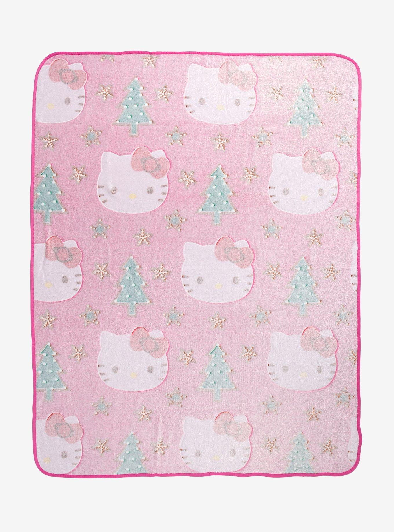 Hello Kitty Holiday Glitter Throw Blanket, , hi-res