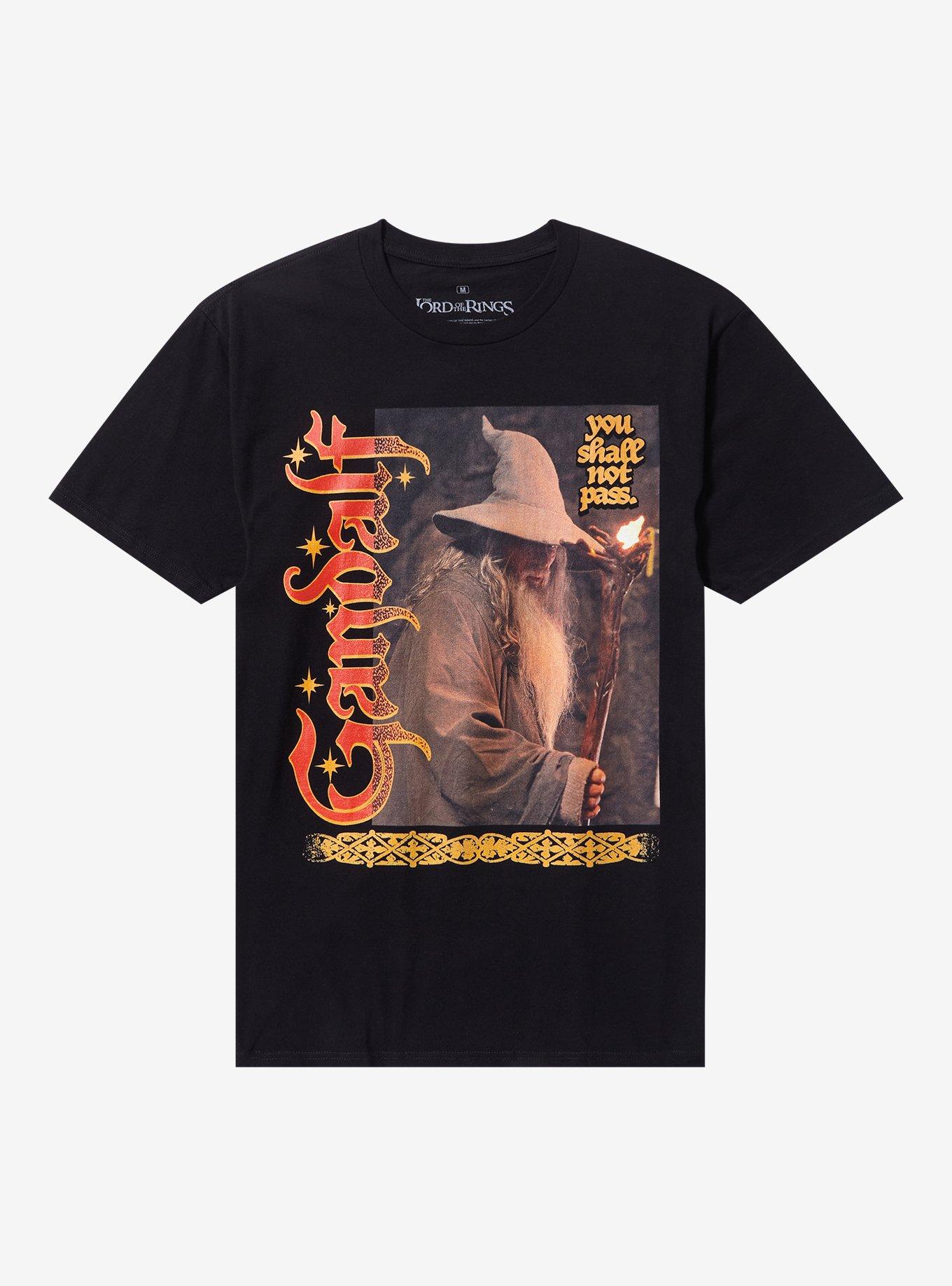 The Lord Of The Rings Gandalf You Shall Not Pass T-Shirt, BLACK, hi-res