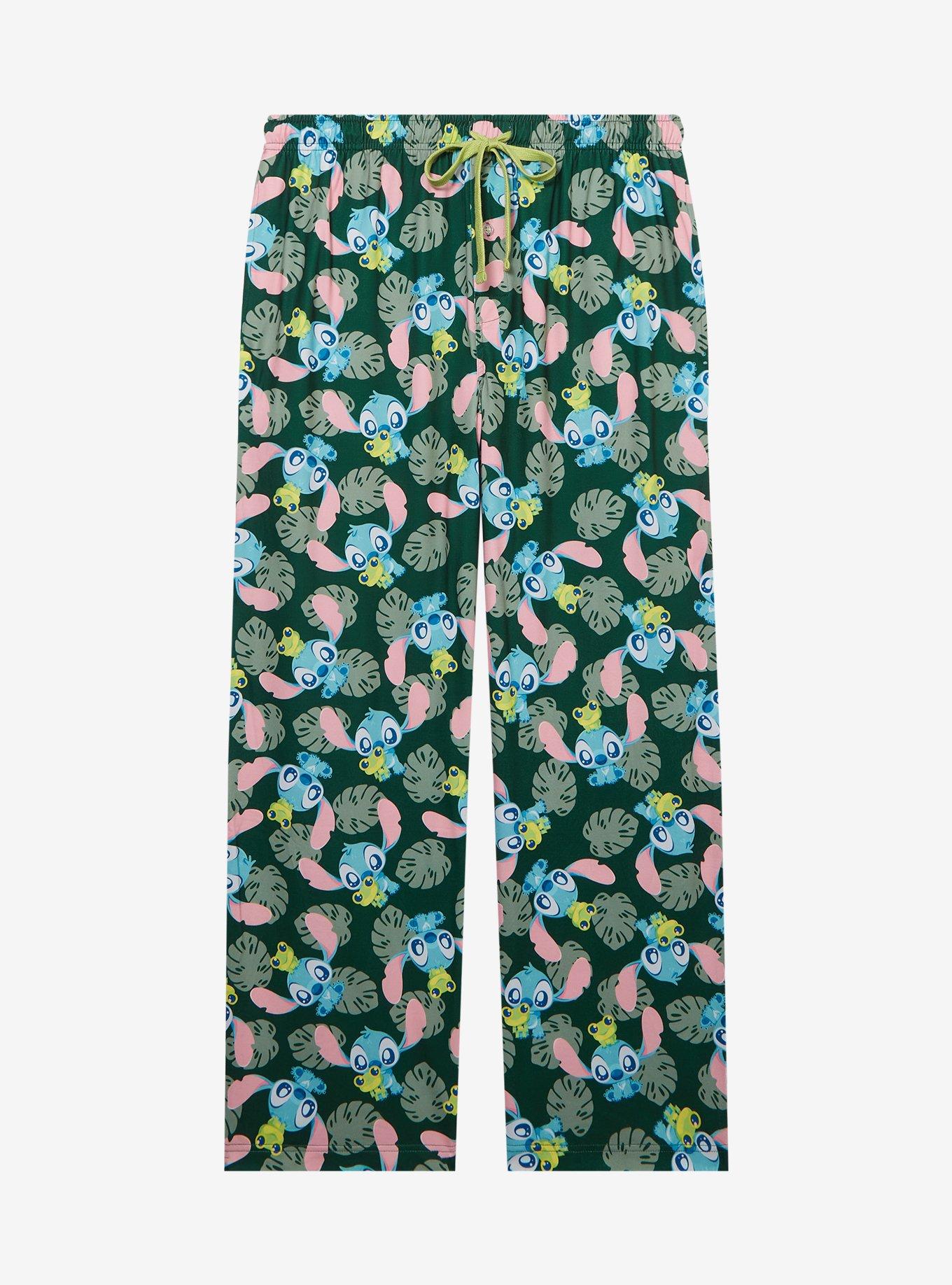 Disney Lilo & Stitch Frog Palm Frond Allover Print Sleep Pants — BoxLunch Exclusive, , hi-res