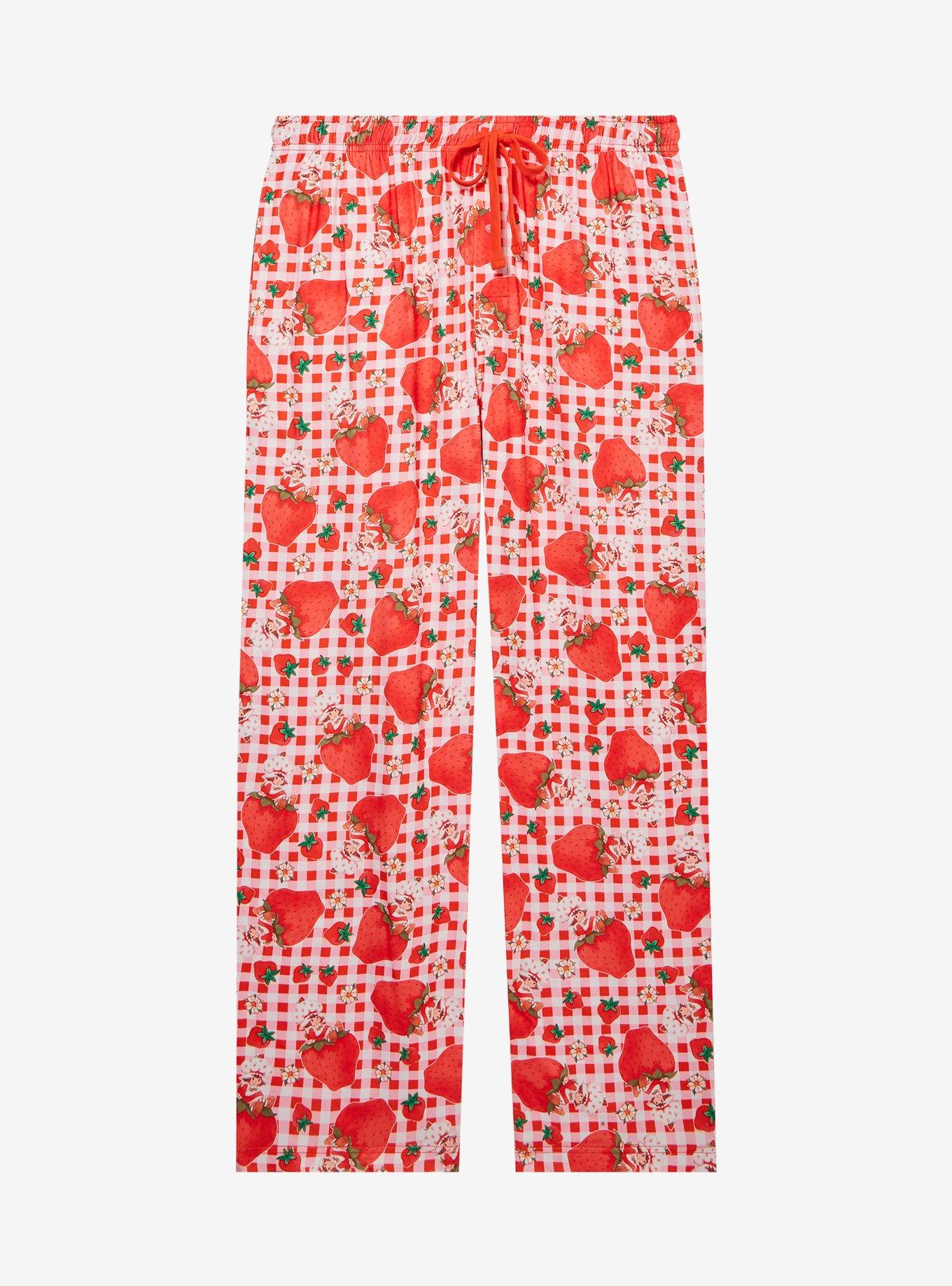 Strawberry Shortcake Berry Gingham Allover Print Sleep Pants — BoxLunch Exclusive, , hi-res