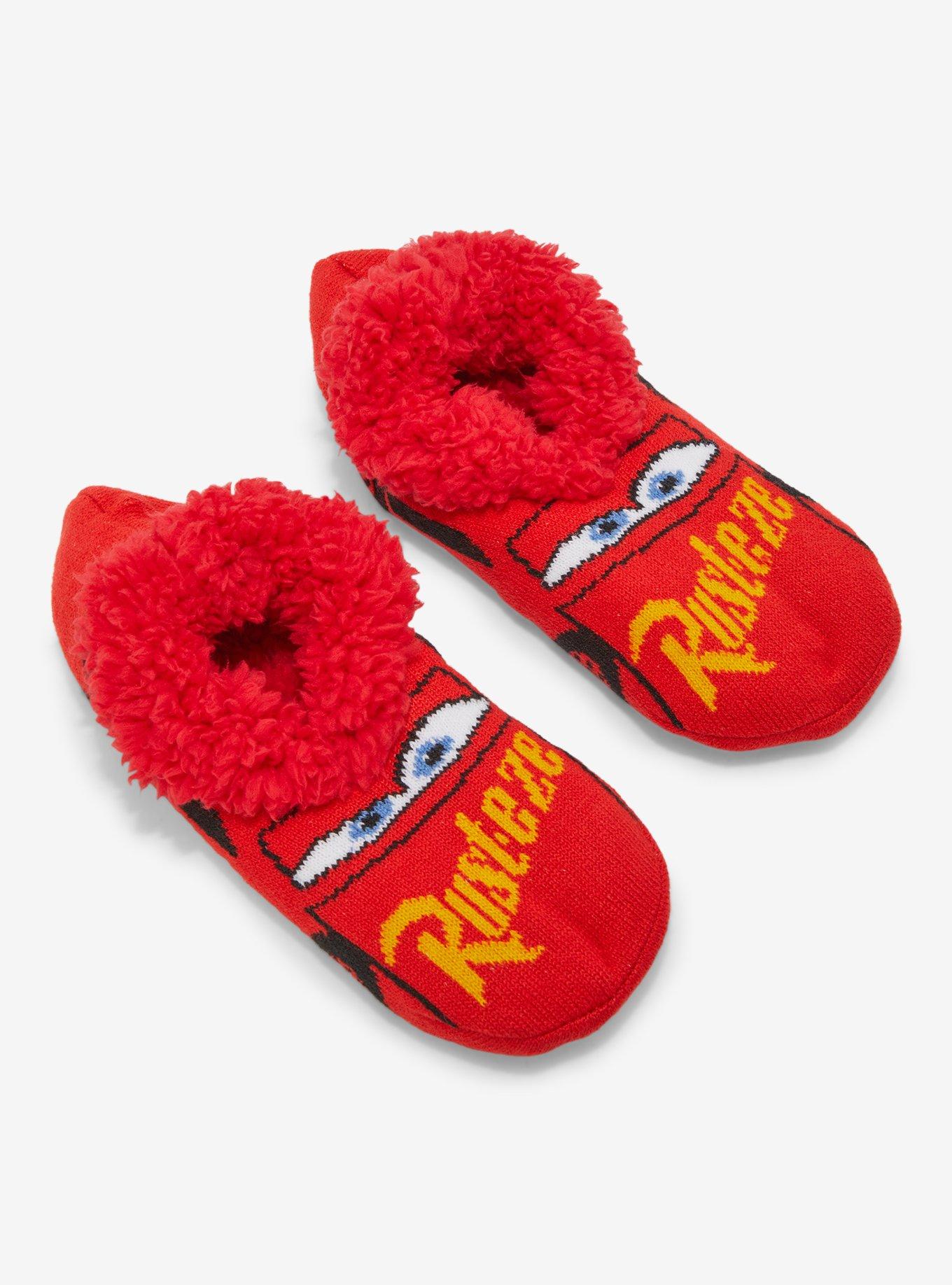 Disney Pixar Cars Lightning McQueen Slipper Socks - BoxLunch Exclusive, , hi-res