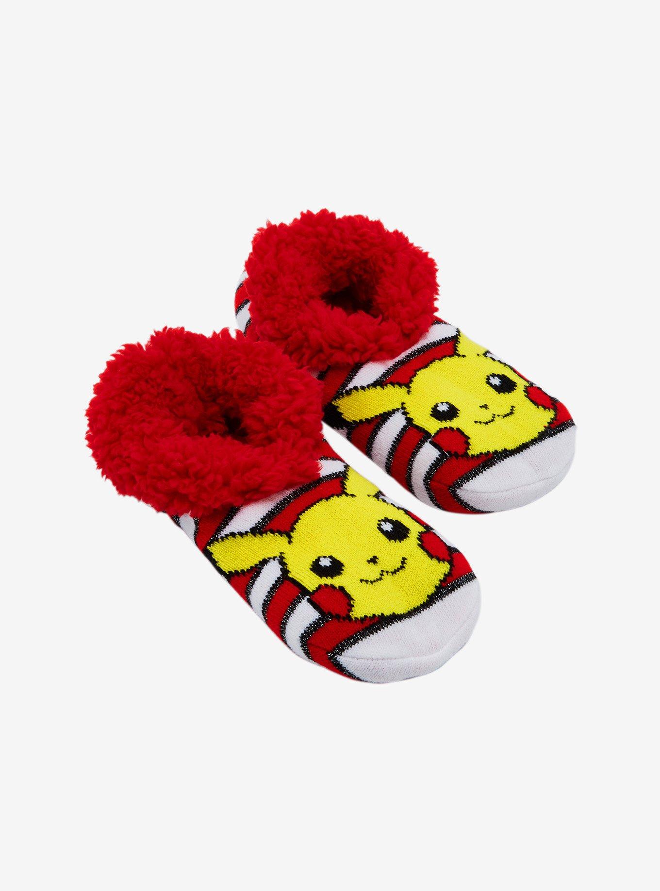 Pokémon Pikachu Striped Slipper Socks - BoxLunch Exclusive, , hi-res