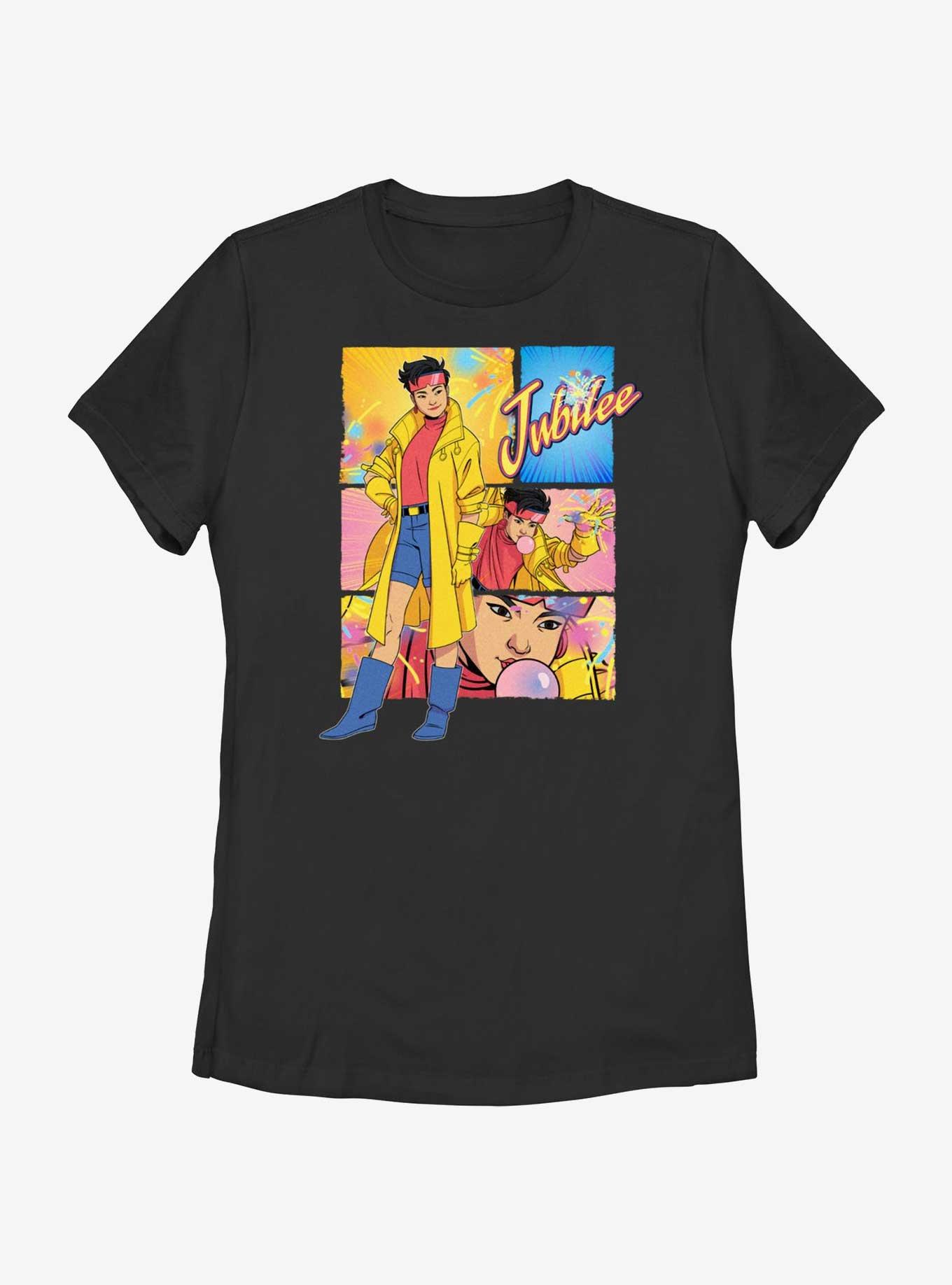 Marvel X-Men '97 Jubilee Panels Womens T-Shirt, BLACK, hi-res