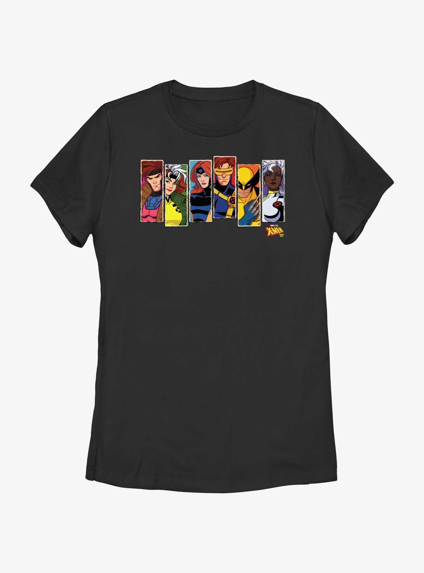 Marvel X-Men '97 Vertical Portraits Womens T-Shirt, BLACK, hi-res