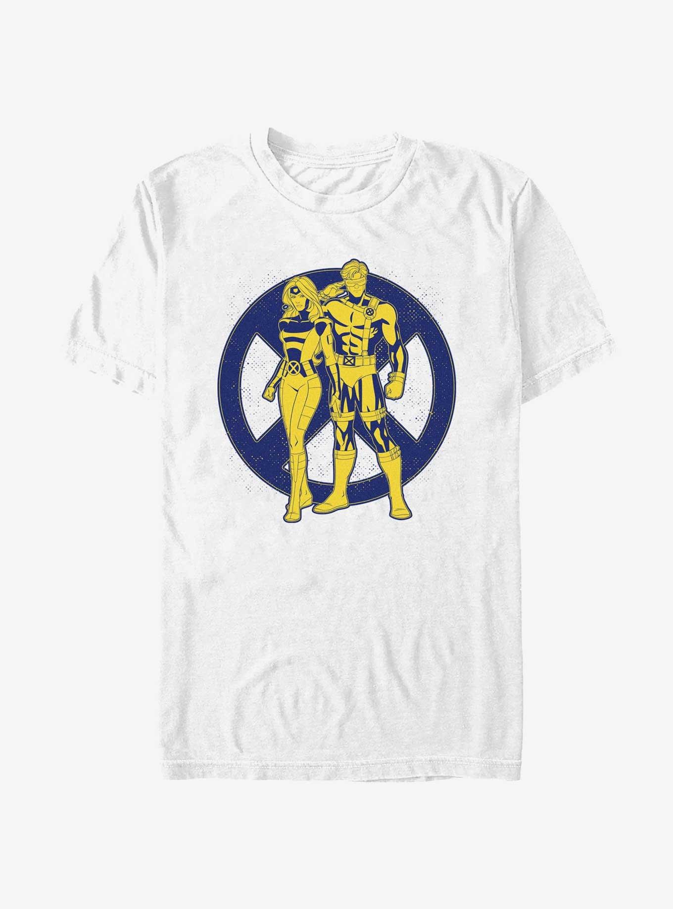 Marvel X-Men '97 Jean Grey And Cyclops Team T-Shirt, WHITE, hi-res