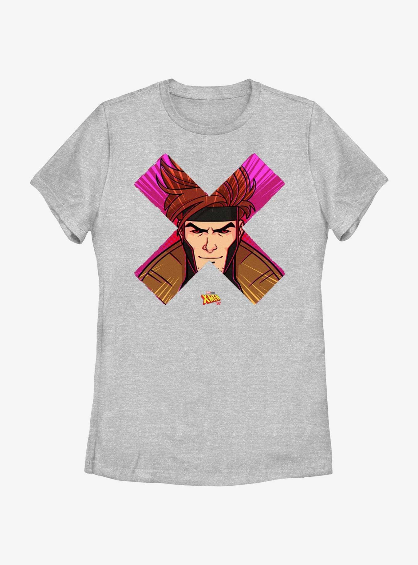 Marvel X-Men '97 Gambit Face Womens T-Shirt, ATH HTR, hi-res