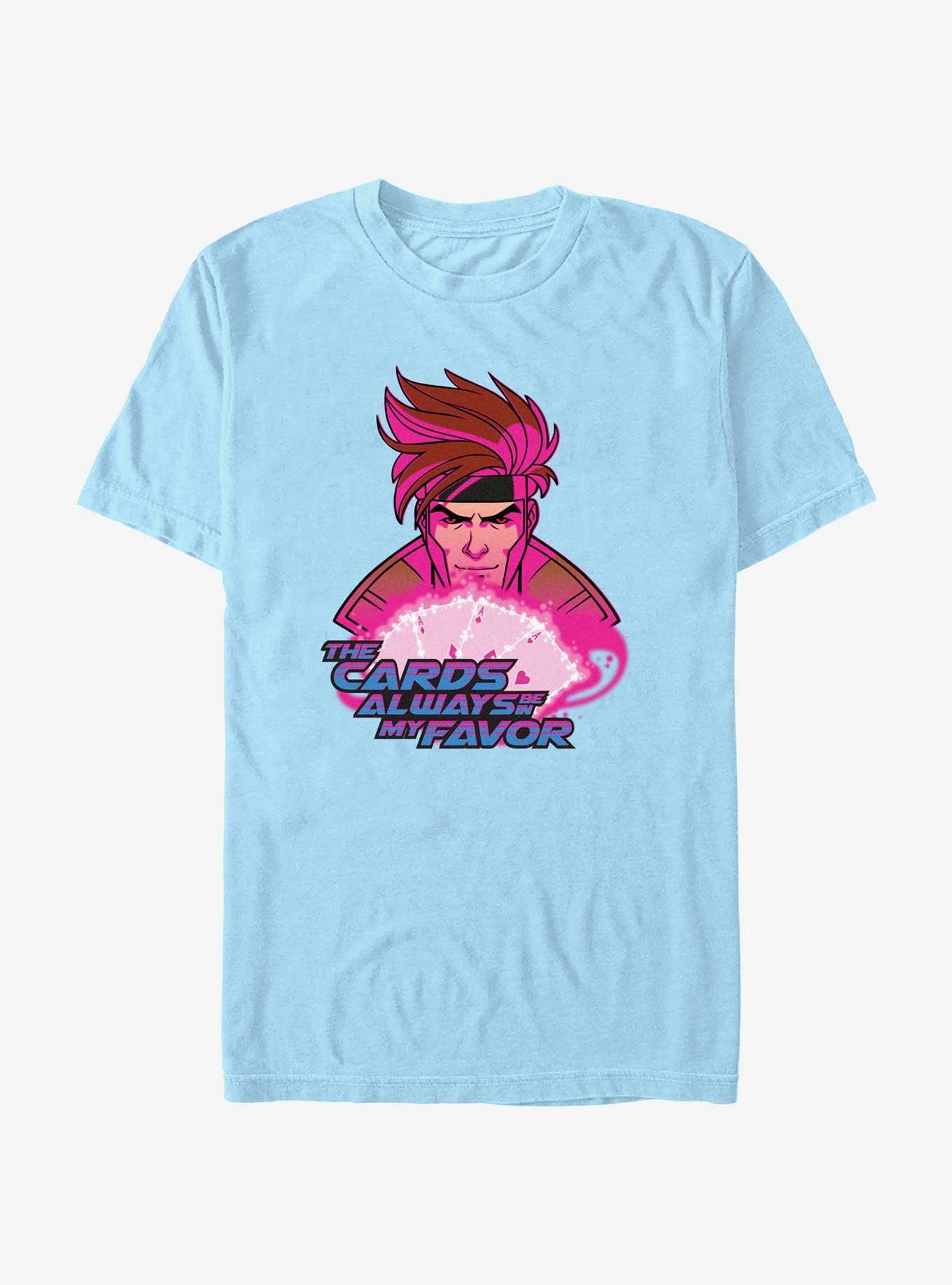 Marvel X-Men '97 Gambit Cards In My Favor T-Shirt, LT BLUE, hi-res