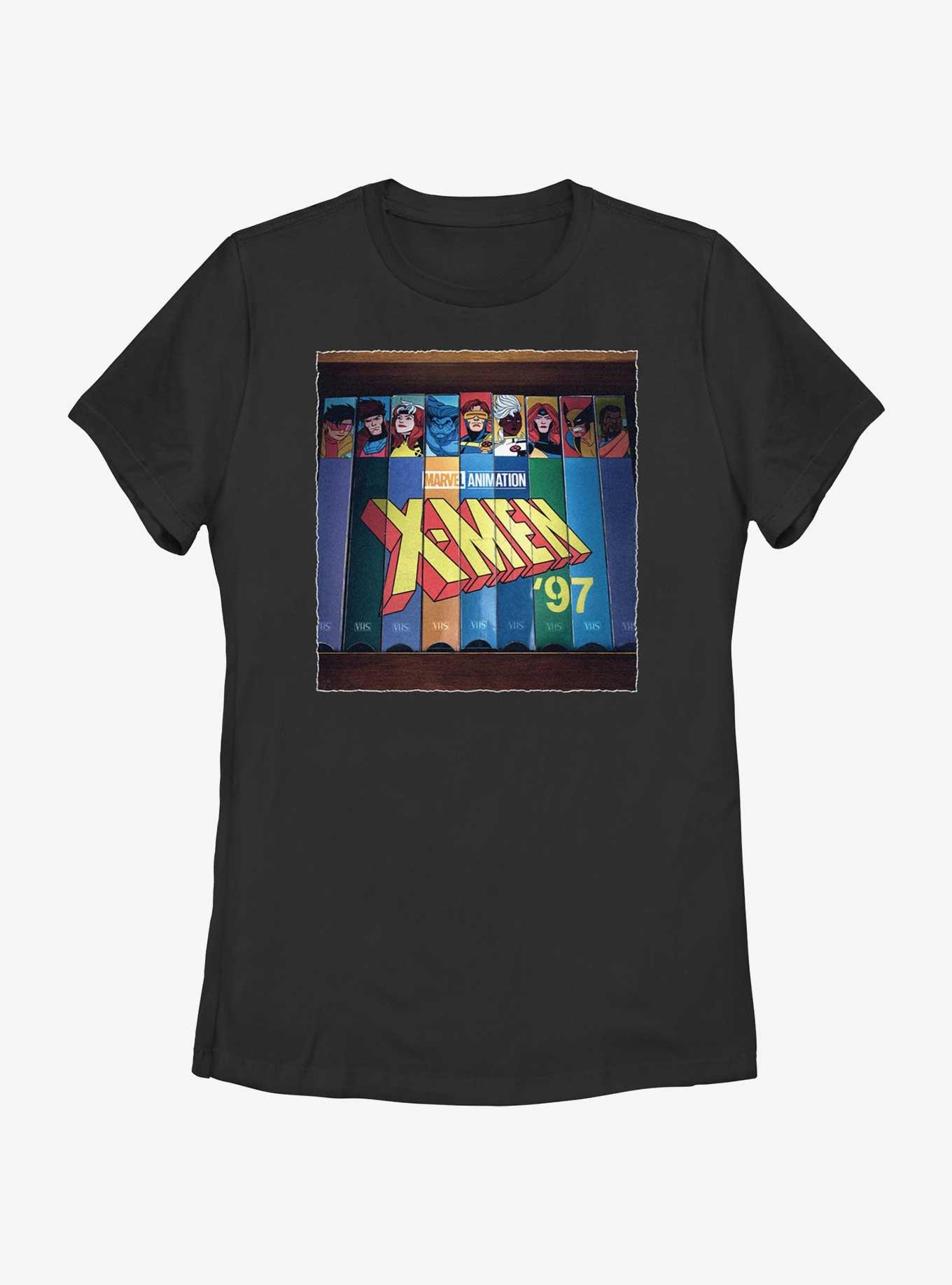 Marvel X-Men '97 VHS Collection Womens T-Shirt, BLACK, hi-res