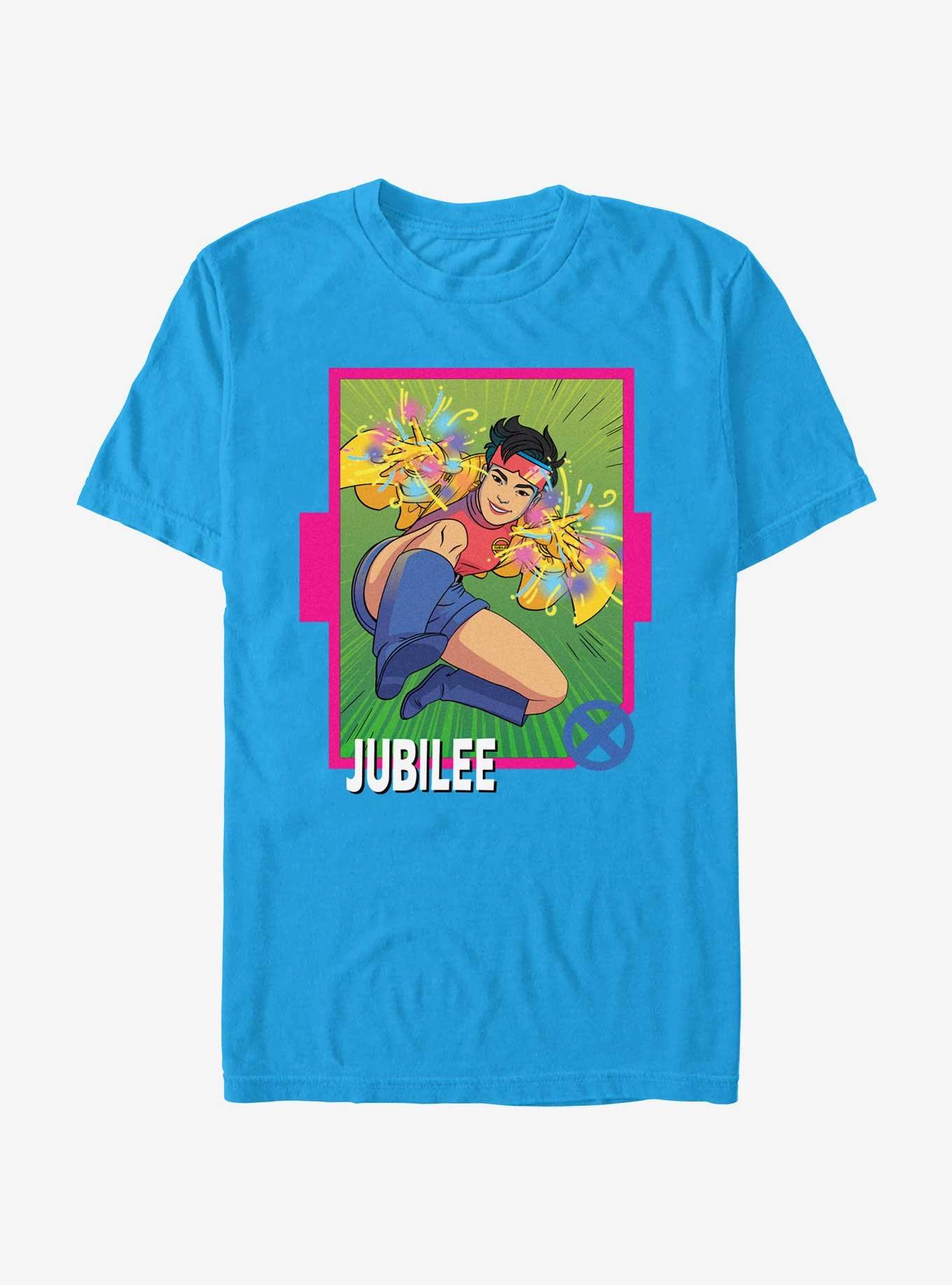 Marvel X-Men '97 Jubilee Card T-Shirt, TURQ, hi-res