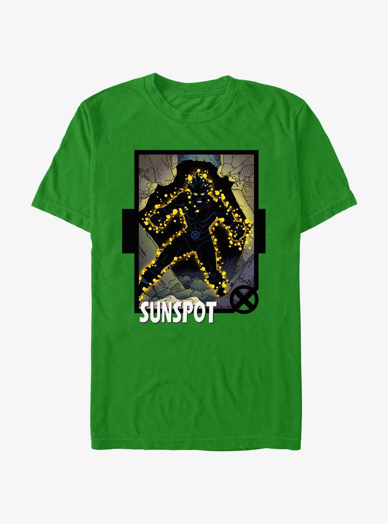 Marvel X-Men '97 Sunspot Card T-Shirt, KELLY, hi-res