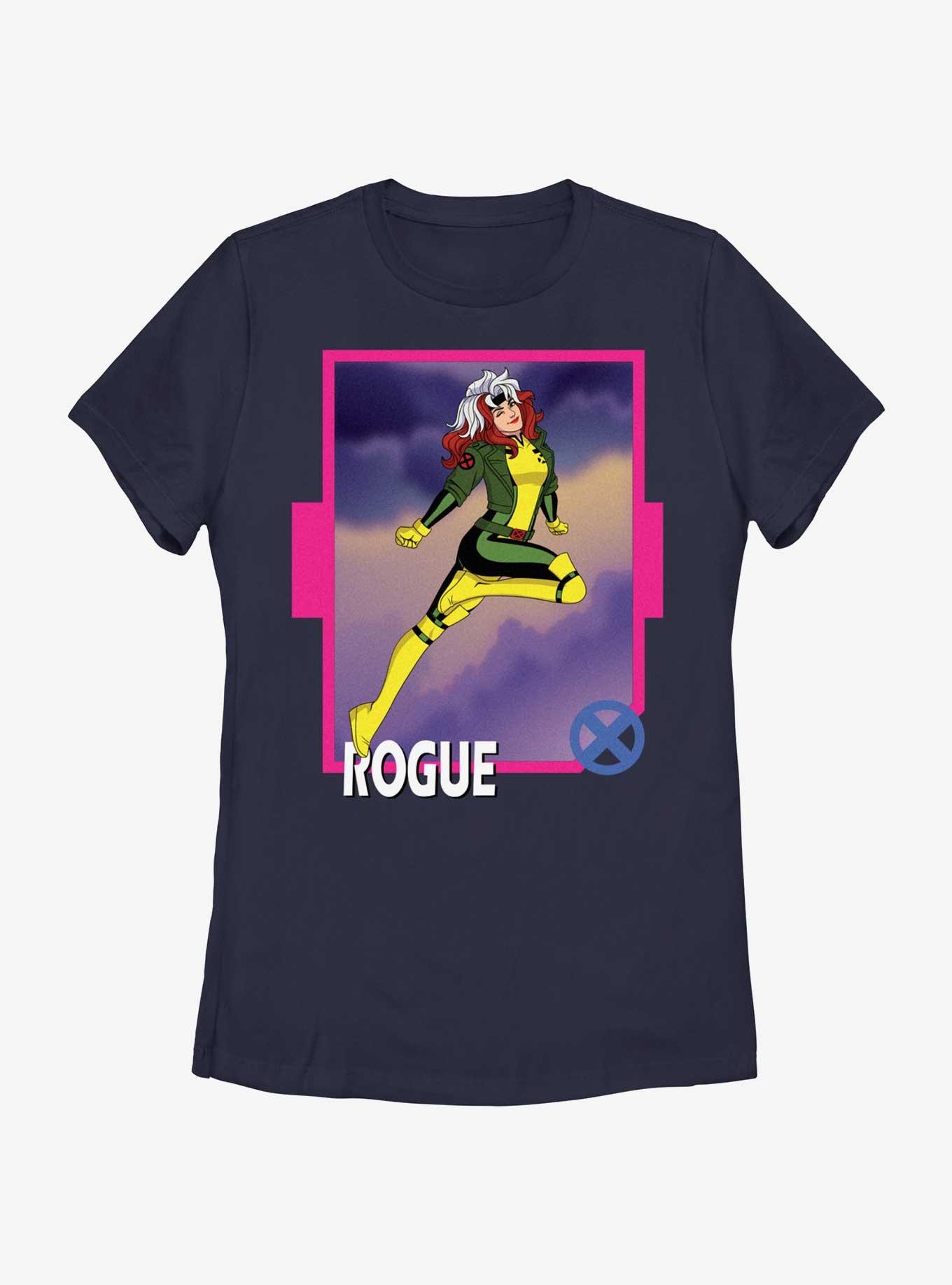 Marvel X-Men '97 Rogue Card Womens T-Shirt, NAVY, hi-res