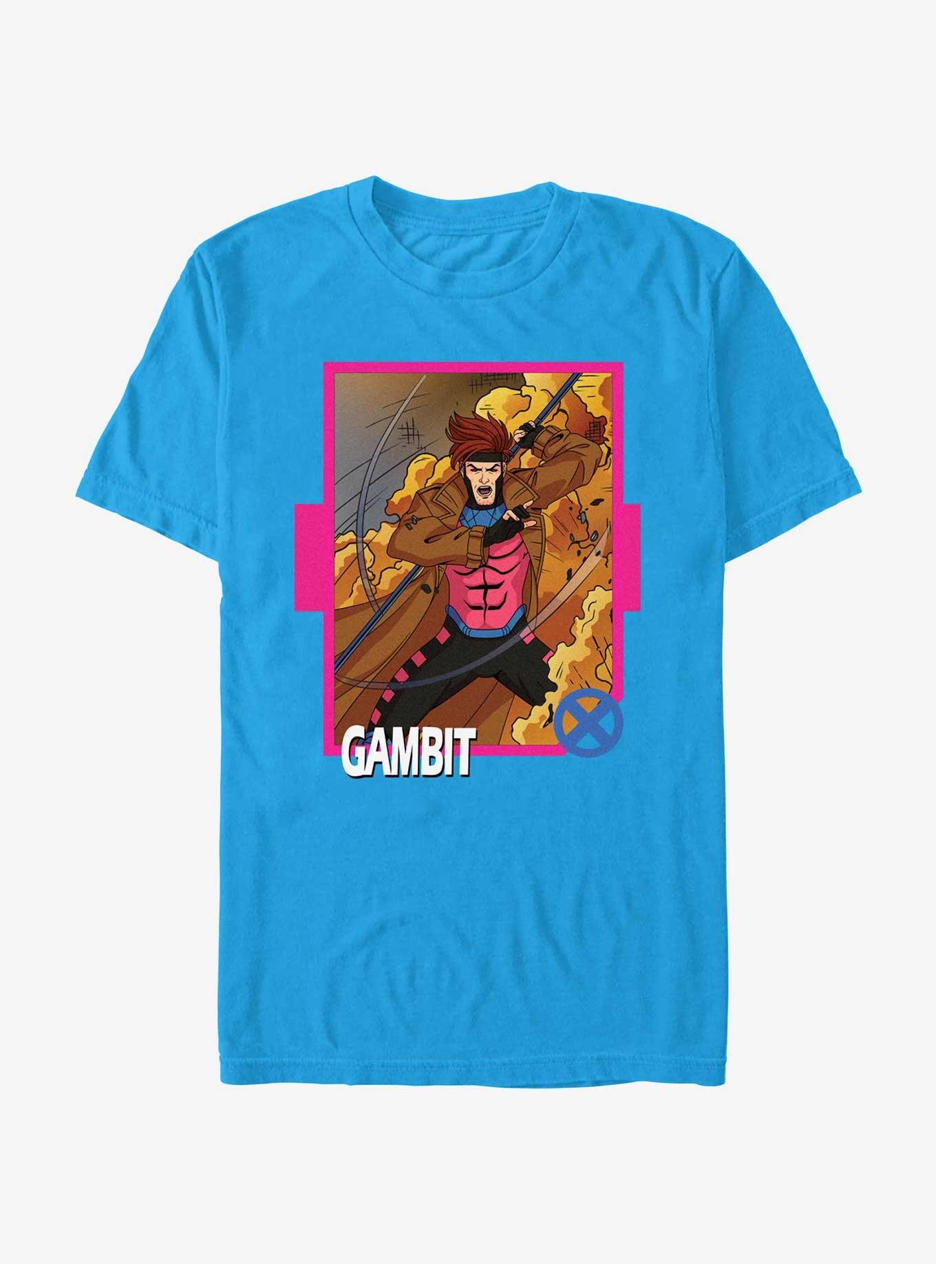Marvel X-Men '97 Gambit Card T-Shirt, TURQ, hi-res