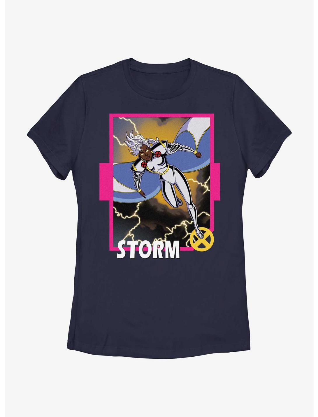 Marvel X-Men '97 Storm Card Womens T-Shirt, NAVY, hi-res