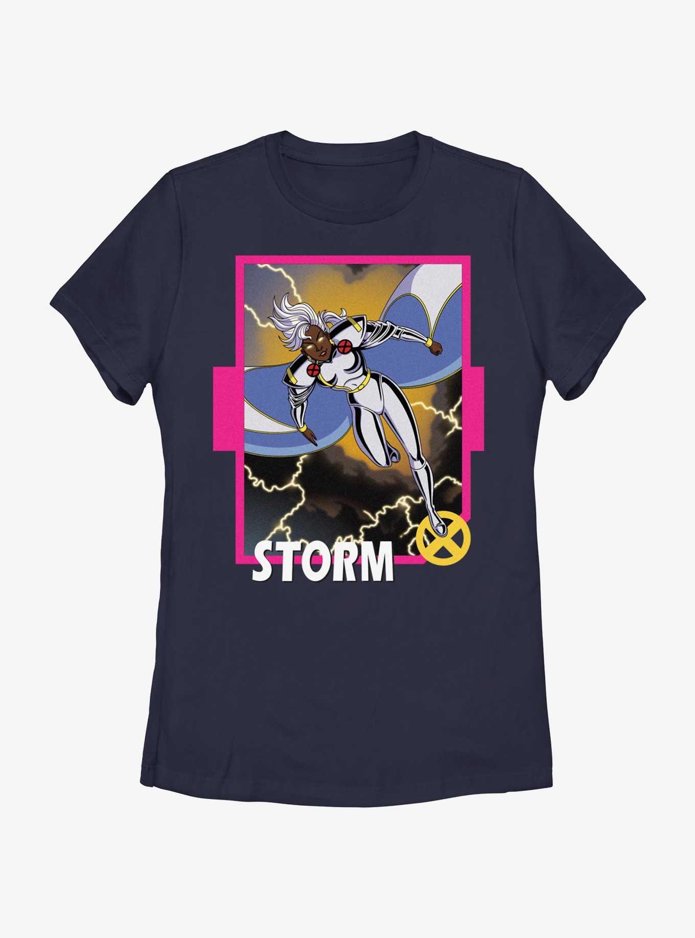 Marvel X-Men '97 Storm Card Womens T-Shirt, NAVY, hi-res